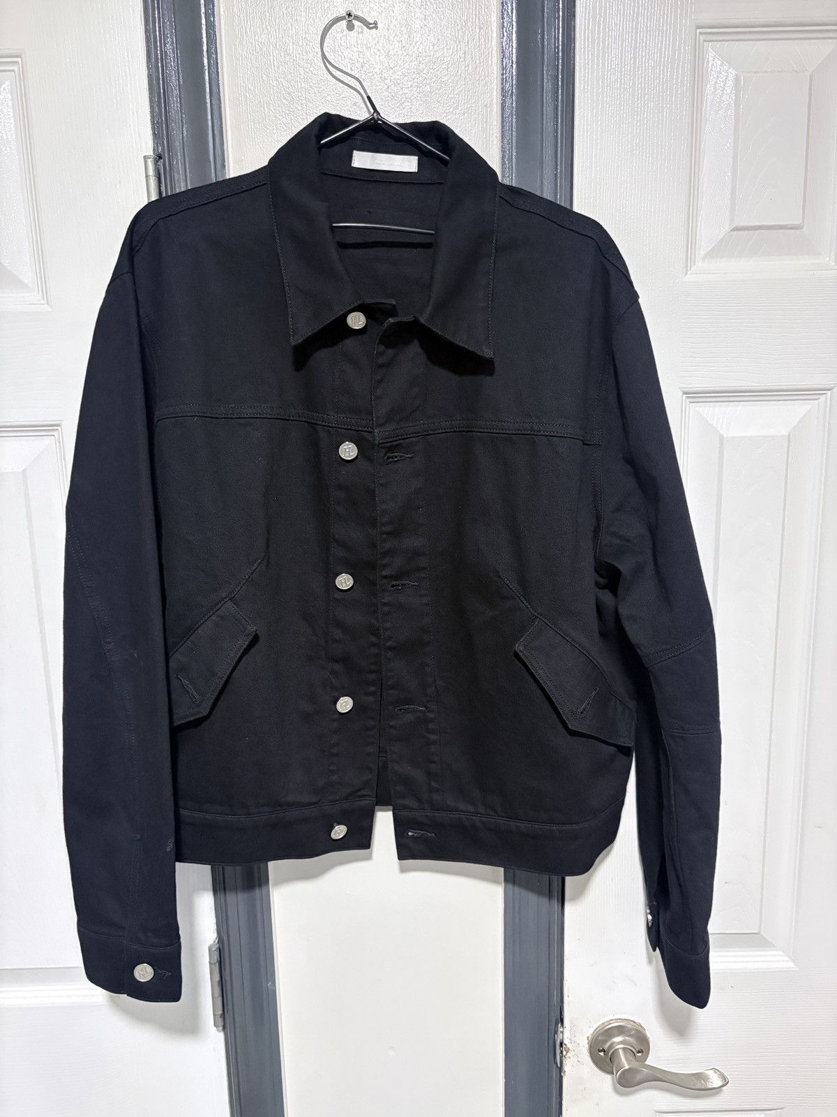 Helmut Lang Helmut Lang SS04 Double Leather Sleeve Trucker | Grailed