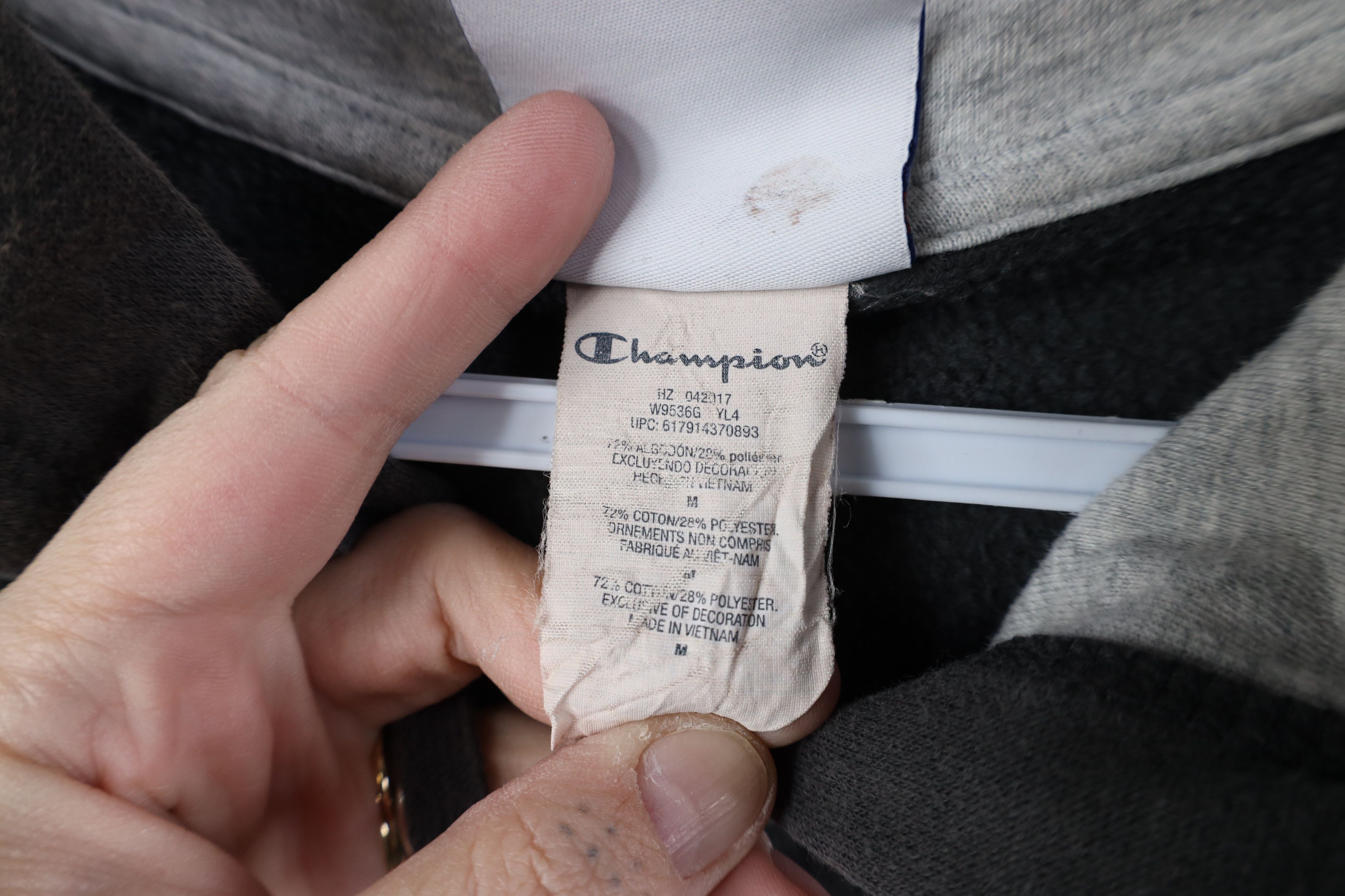 Champion Vintage Y2K Champion Spell Out Full Zip Hoodie Gray Size M / US 6-8 / IT 42-44 - 10 Thumbnail