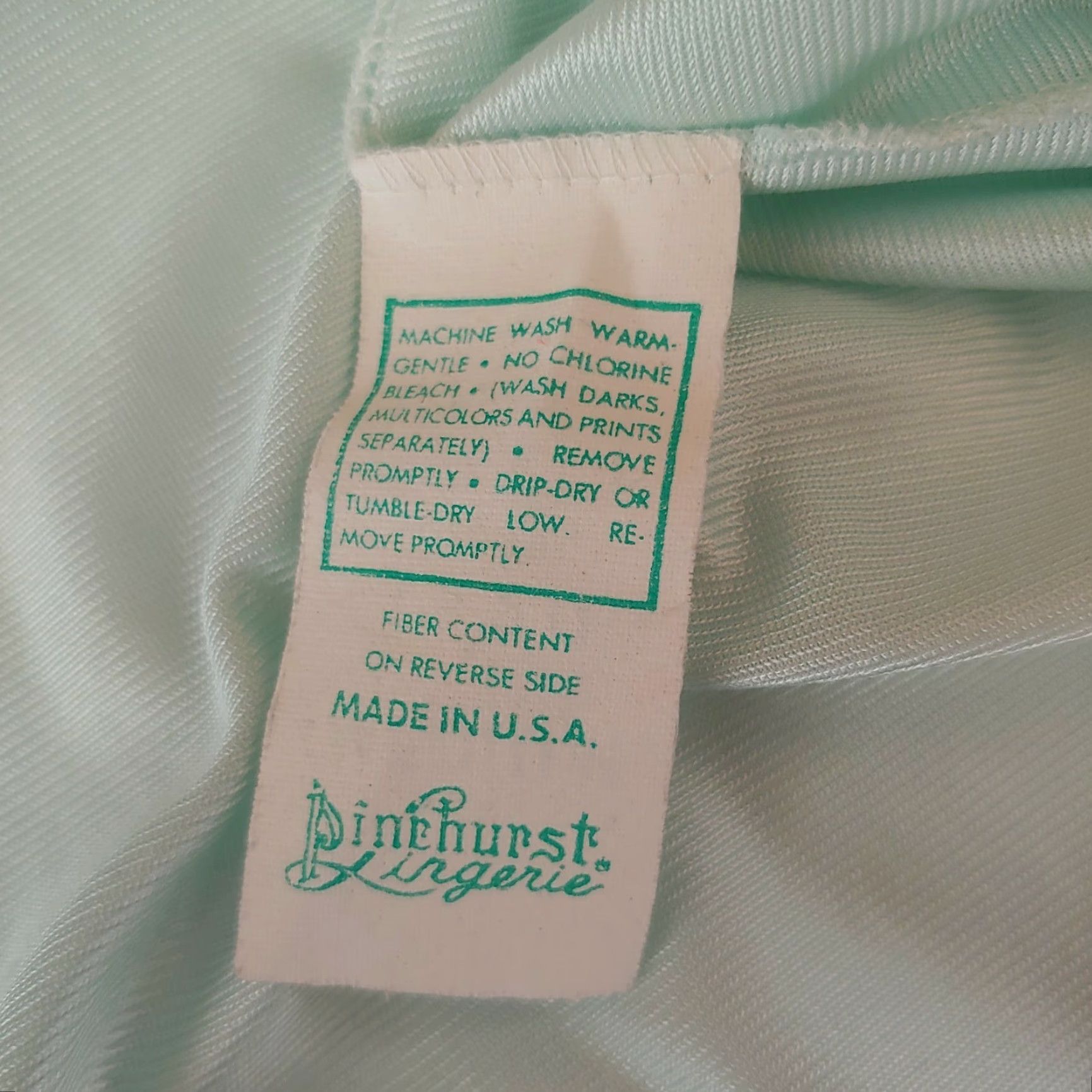 Vintage VINTAGE Pinehurst Lingerie Nightgown Womens M Mint Green Nylon 3-Button Flutter 46" Chest 41" Length Eveningwear Size ONE SIZE - 6 Thumbnail