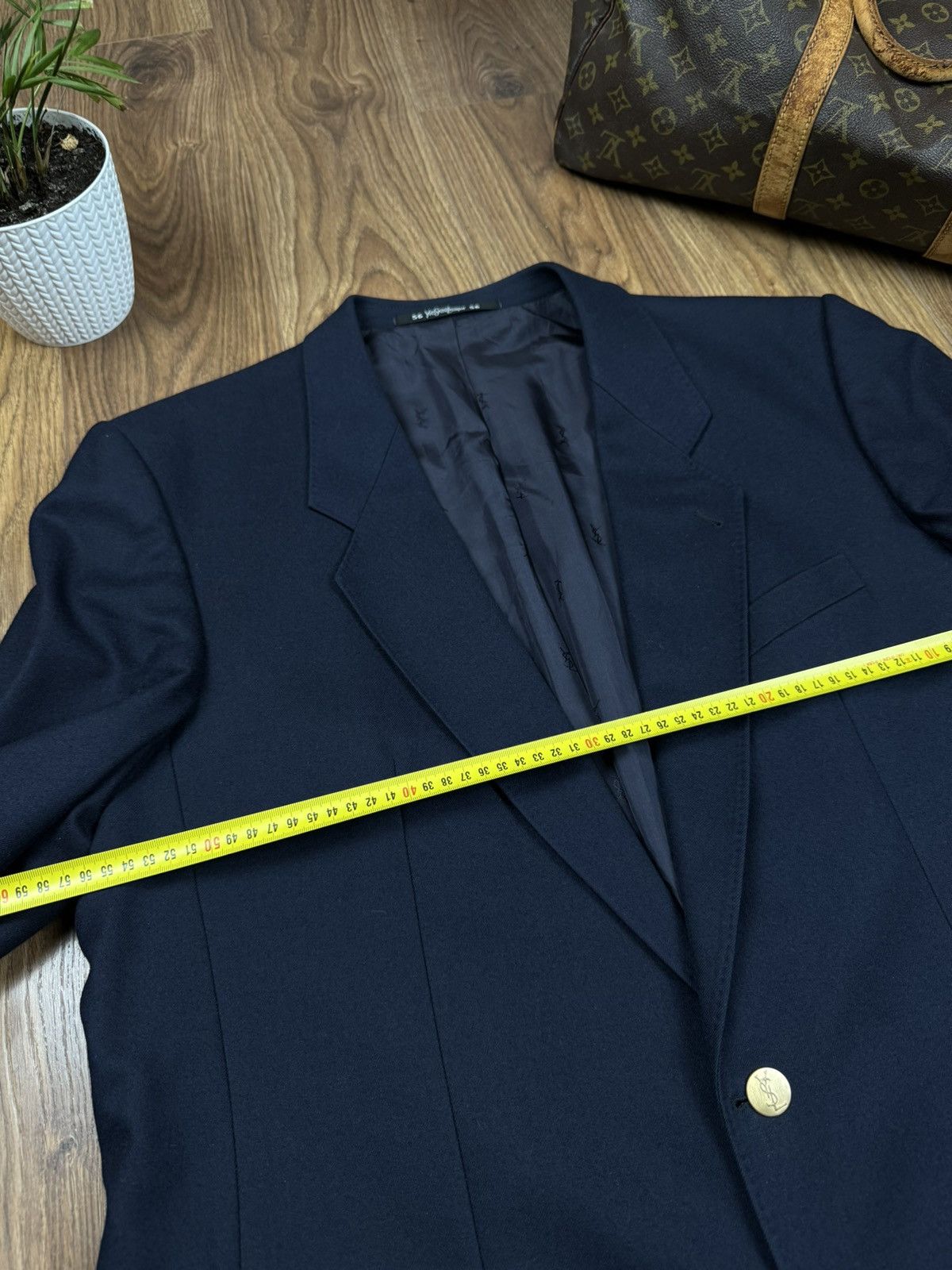 Yves Saint Laurent Vintage wool blazer Yves Saint Laurent original luxury item Size 42L - 6 Thumbnail