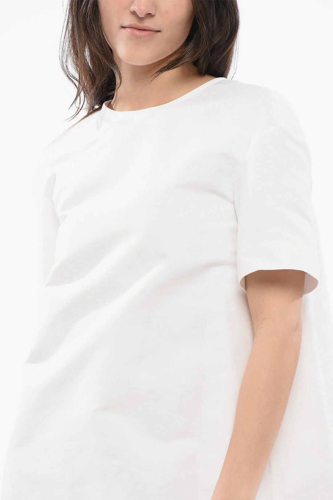 Marni og1mm0326 Cotton Mini Dress in White Size M / US 6-8 / IT 42-44 - 3 Thumbnail