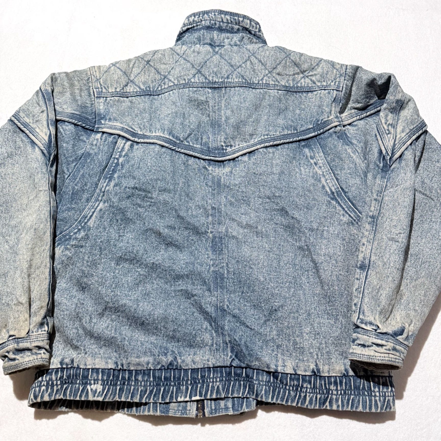 Vintage VINTAGE Eagles Ridge Trucker Jacket Blue Denim Leather Trim Heavy Lined - Medium Jacket Men Blue 90s Casual Workwear Size US M / EU 48-50 / 2 - 3 Thumbnail