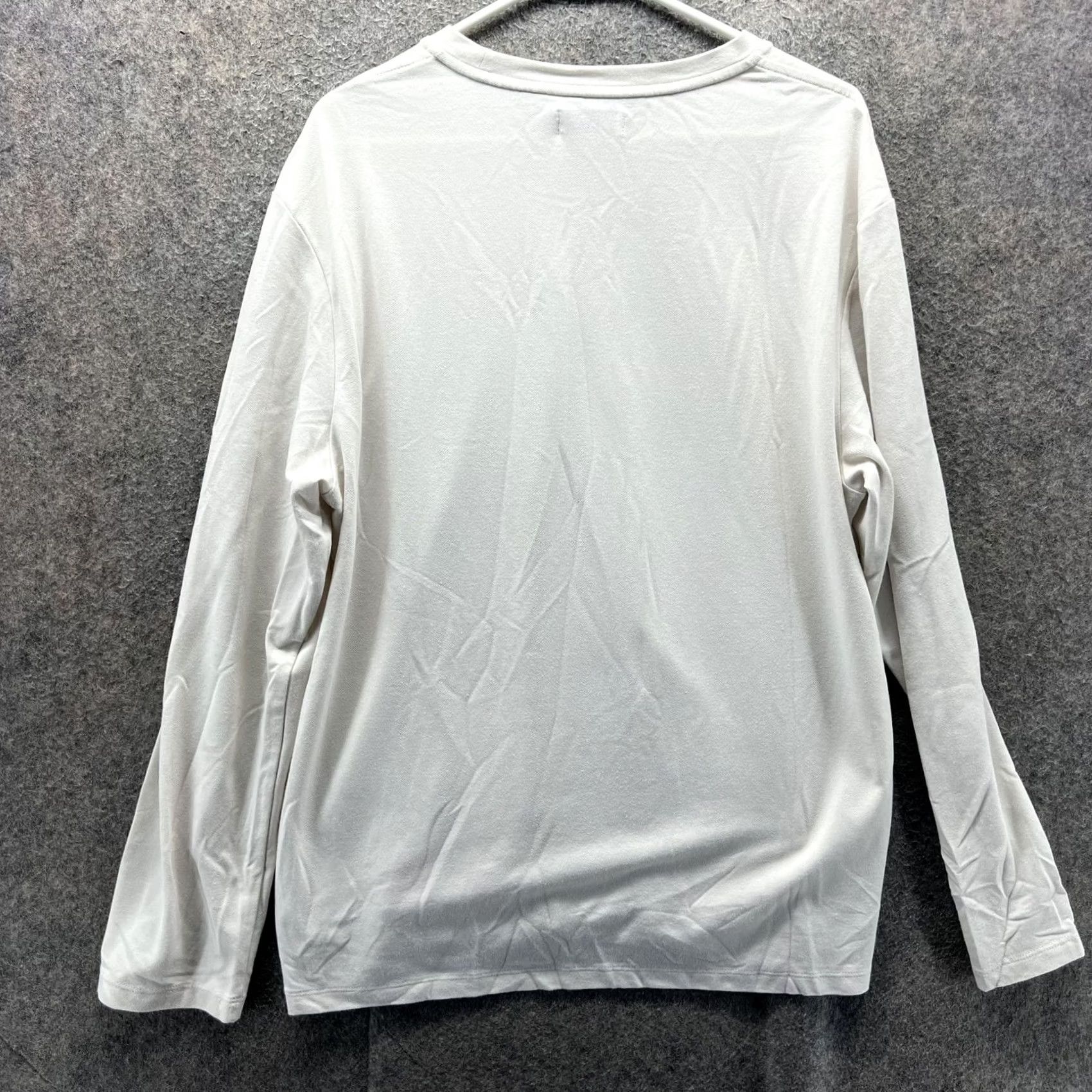 Calvin Klein Calvin Klein Shirt Mens Large White Long Sleeve Crewneck Cotton Blend Casual Size US L / EU 52-54 / 3 - 2 Thumbnail
