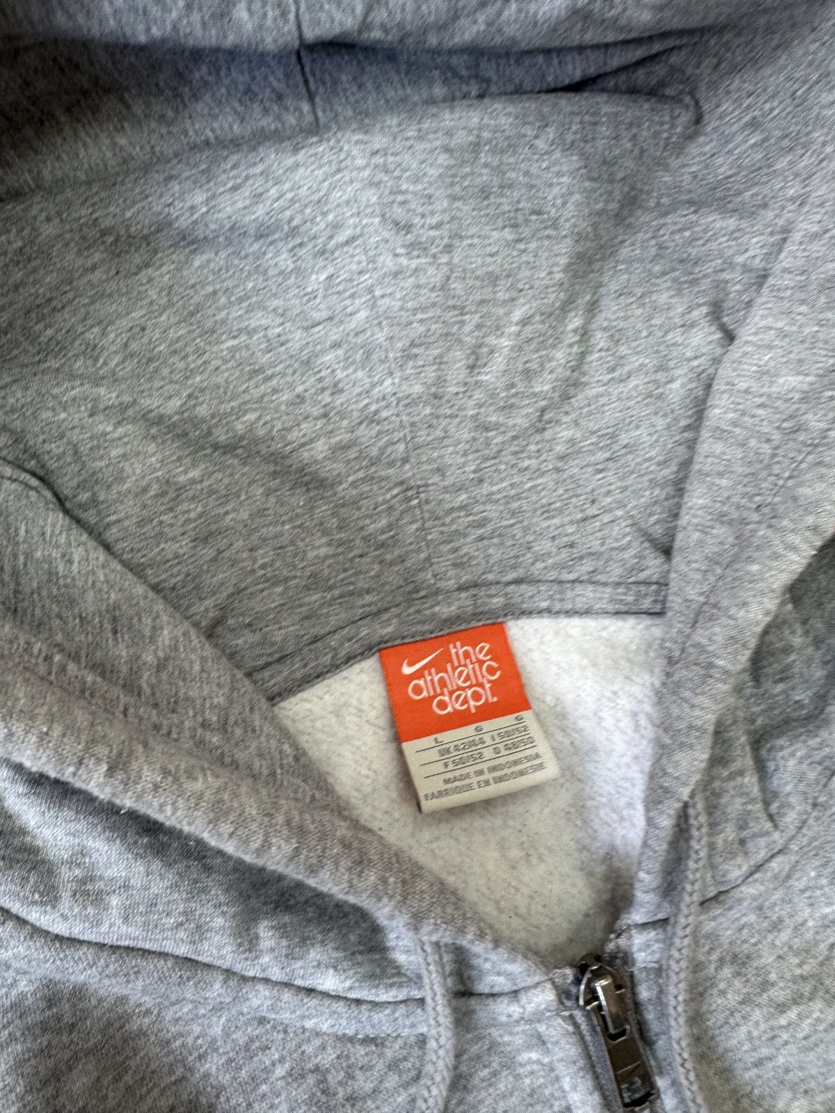 Nike × Vintage NIKE VINTAGE 00s y2k OVERSIZE BAGGY ZIP HOODIE CENTER LOGO Size US L / EU 52-54 / 3 - 7 Thumbnail