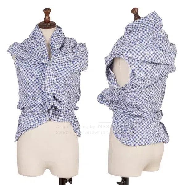 Junya Watanabe Junya Watanabe Blue Vintage Plaid Design Top Size S / US 4 / IT 40 - 1 Thumbnail
