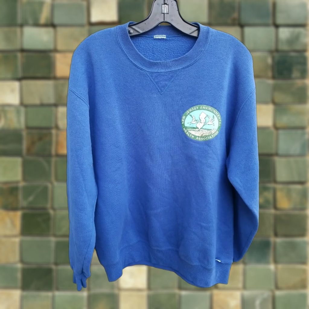 Russell Athletic VINTAGE Russell Athletic Crewneck Sweatshirt Men XL Blue 90s Embroidered Logo Fleece Cotton Navy? Size US XL / EU 56 / 4 - 1 Thumbnail