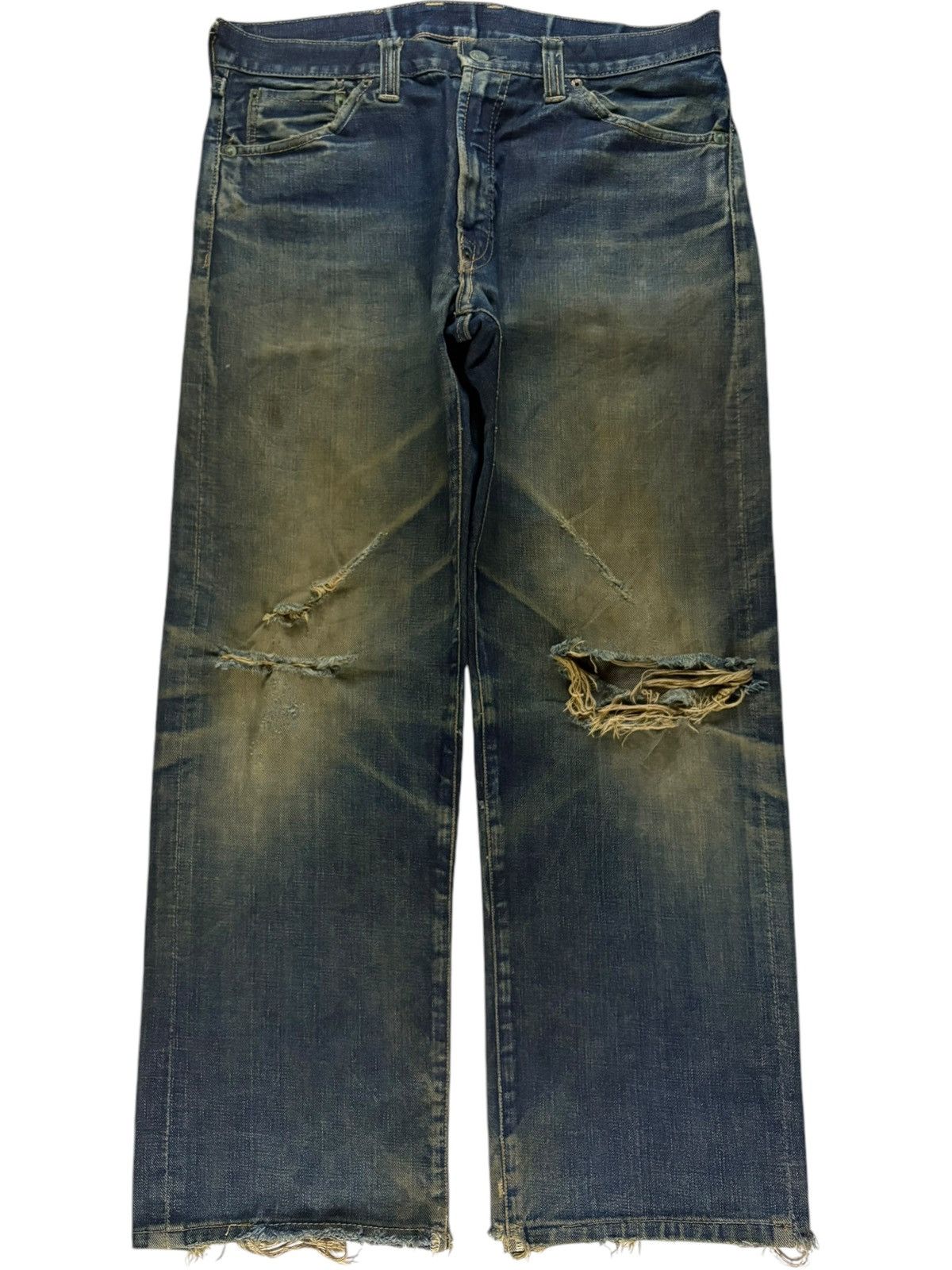 Bape Vintage Japanese Bape Selvedge Sick Mud Wash Baggy Jeans Size US 33 - 2 Thumbnail