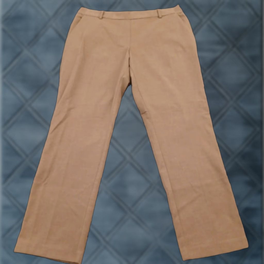 H&M H&M Dress Pants Womens Size 12 Beige Pockets Pull On 33x27 High Rise Pants Womens Size 34" / US 12 / IT 48 - 1 Thumbnail