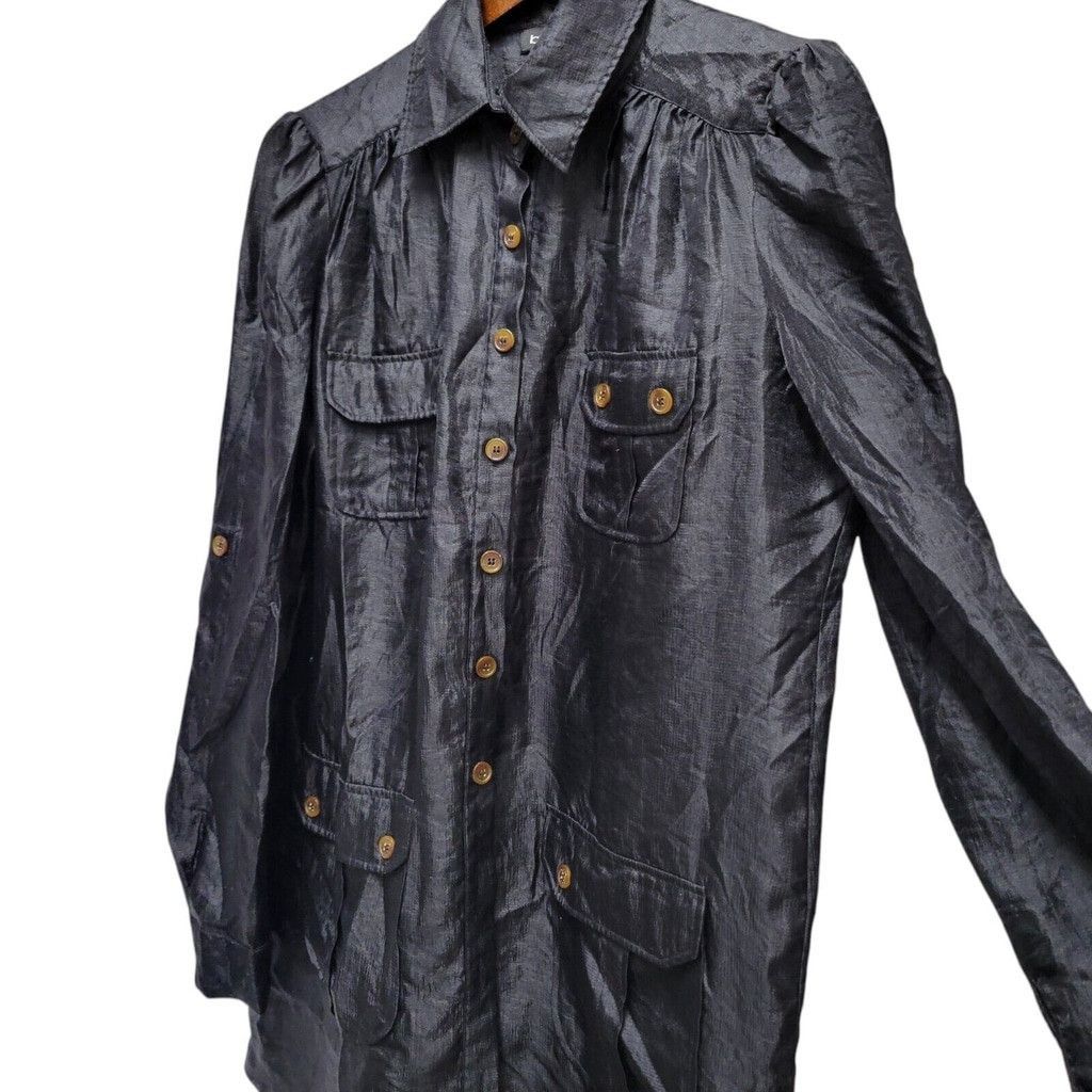 Bebe Bebe Roll Tab Shirt Dress Size Large Women's. Excellent Size L / US 10 / IT 46 - 5 Thumbnail