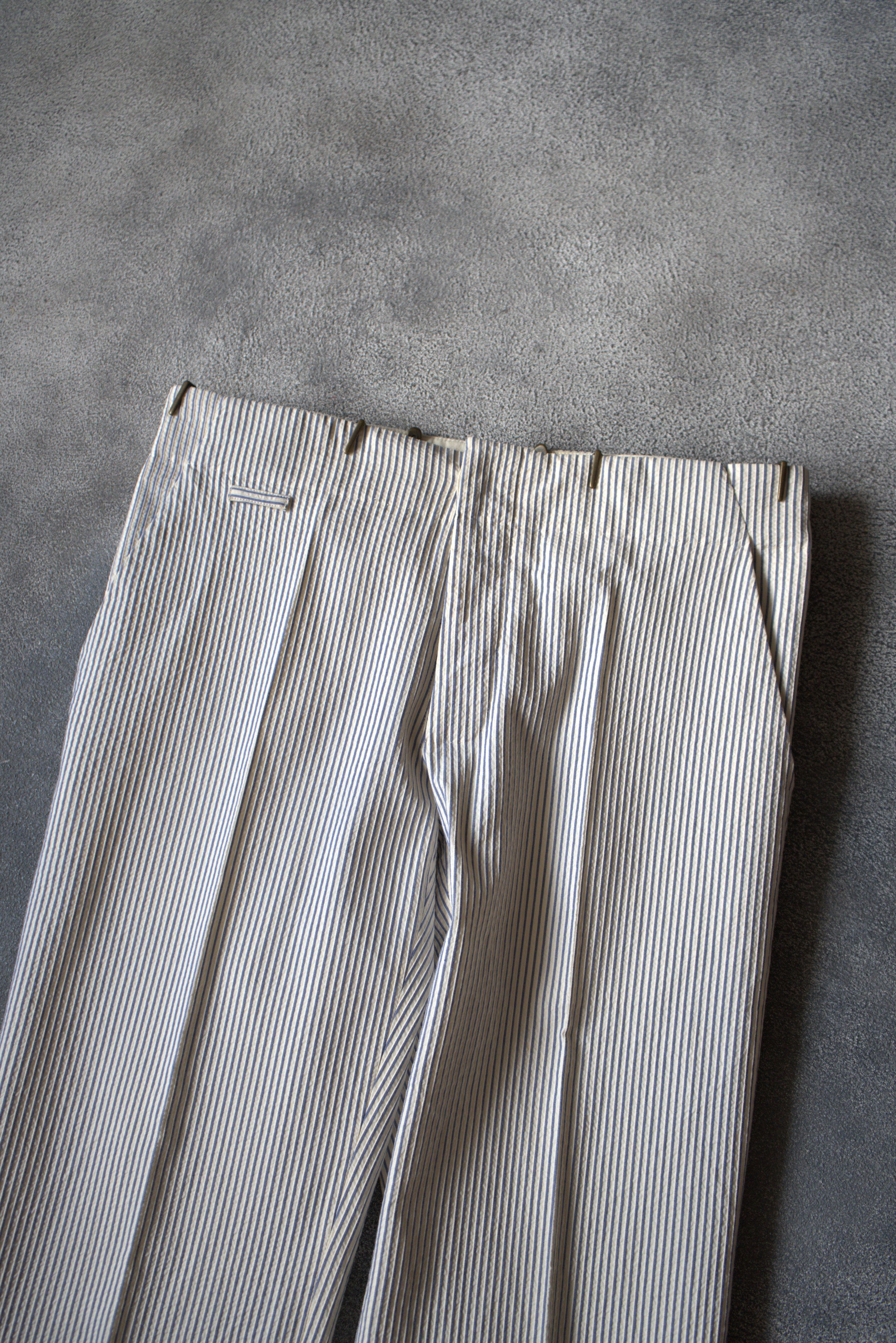 Alexander McQueen S/S 2006 Alexander McQueen RUNWAY Deconstructed Striped Suit Size 48R - 13 Thumbnail