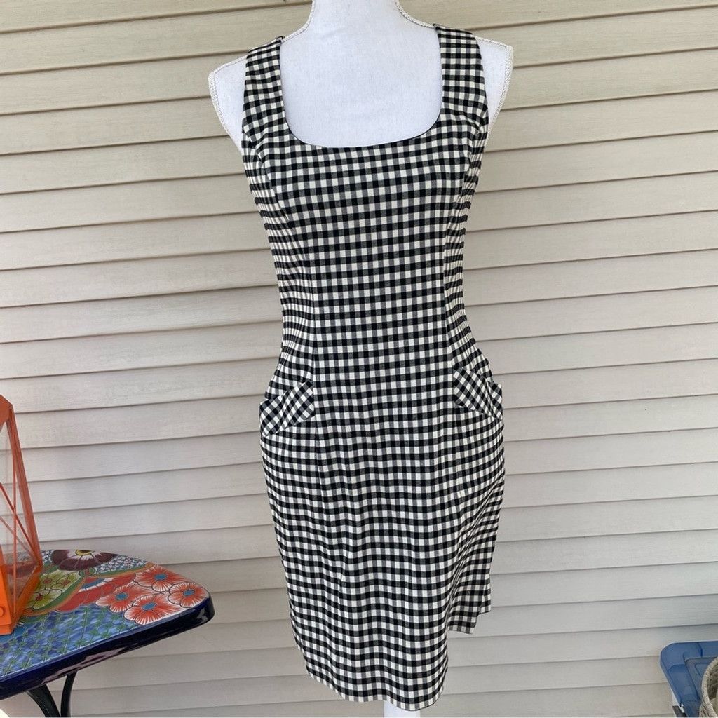 Nicole Miller Nicole Miller Black & White Gingham Print Dress Size 4 Size S / US 4 / IT 40 - 6 Thumbnail