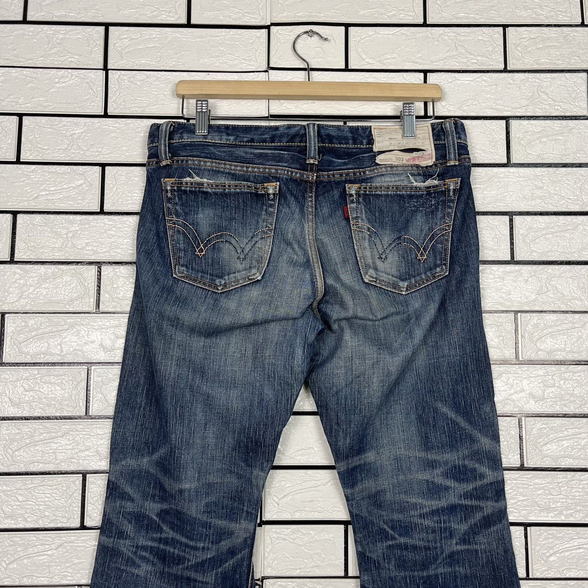 Japanese Brand Vintage Edwin Lot 503 Flare Denim Size 34" / US 12 / IT 48 - 9 Thumbnail
