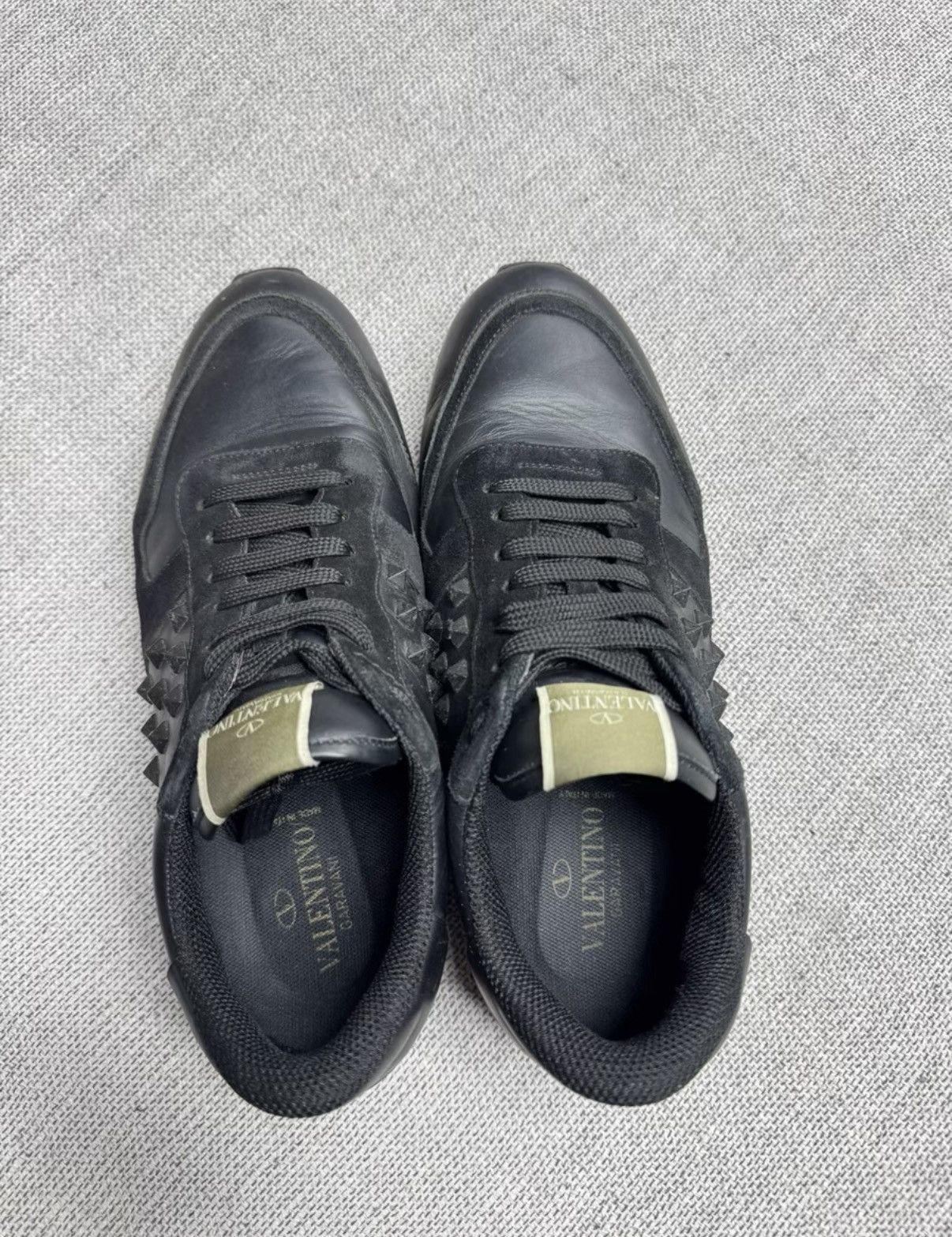 Valentino Valentino Black Studded Platform Sneakers Fair condition K37 Size US 9.5 / EU 42-43 - 2 Thumbnail