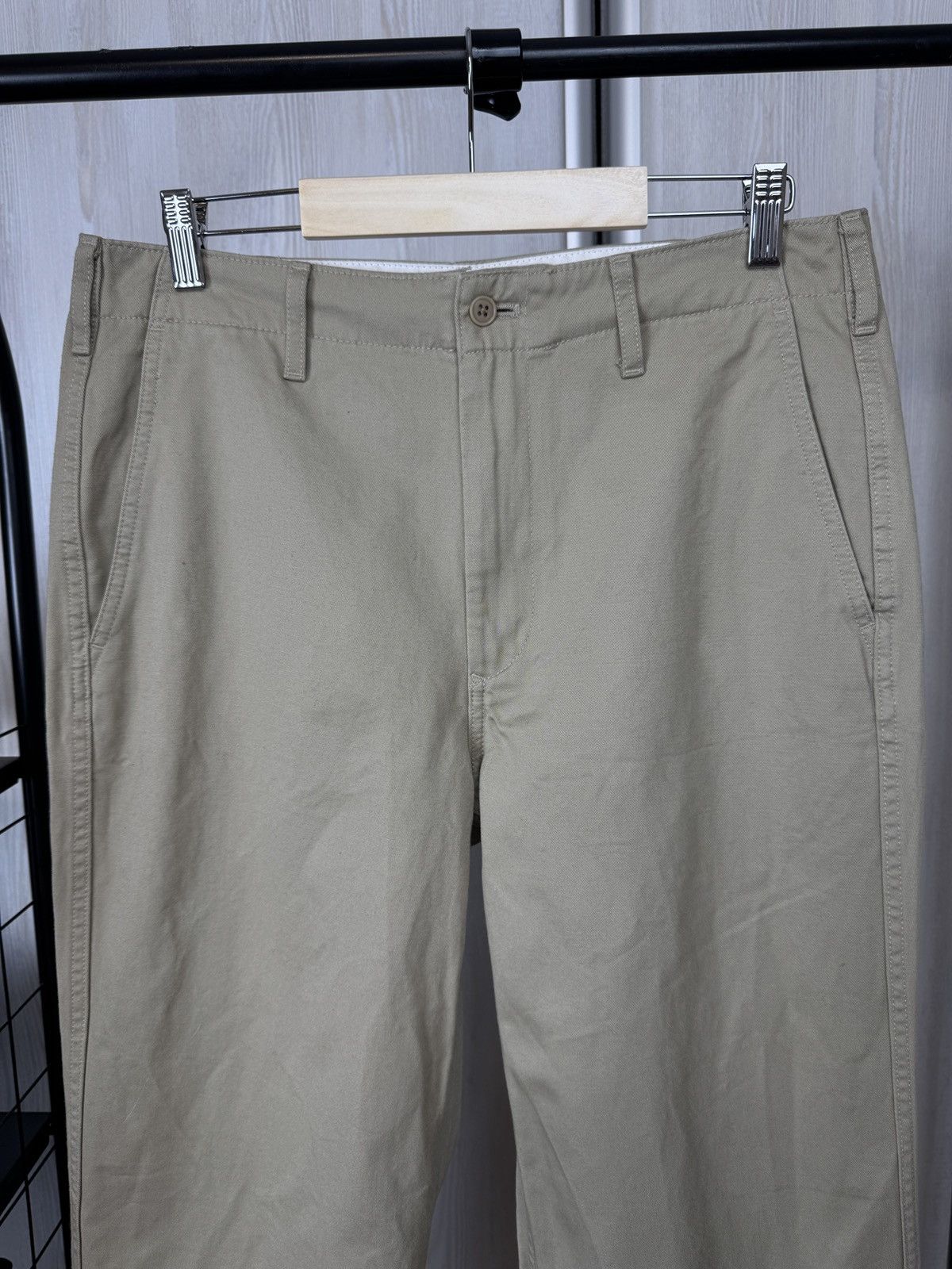 Japanese Brand Muji Japan Sand Beige classic cotton chino pants size S Size US 32 / EU 48 - 3 Thumbnail