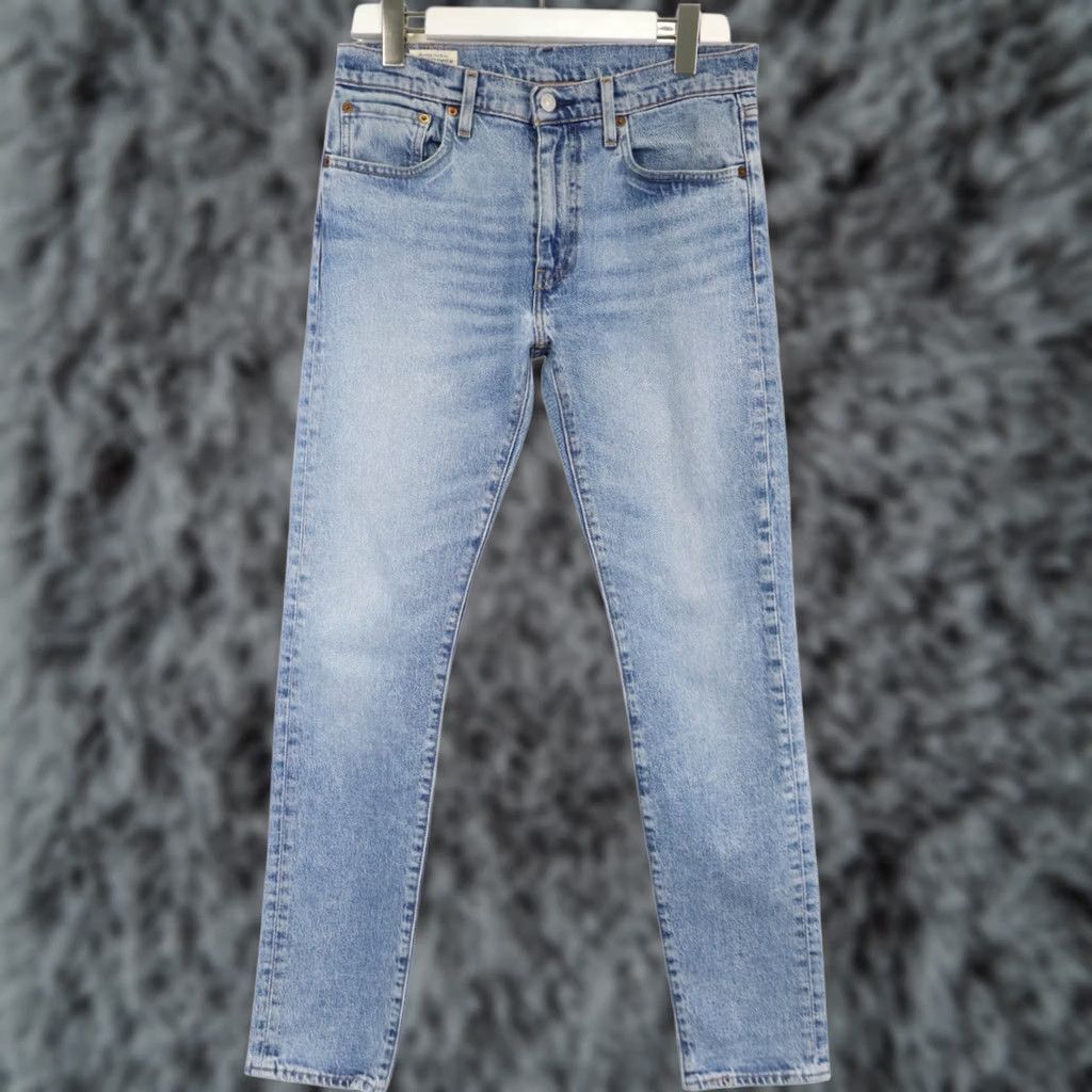 Levi's LEVI'S 512 Premium Big E Jeans Men's W31/L32 Light Blue Denim Whiskers Zip Fly Slim Jeans Mens Size US 31 - 1 Thumbnail
