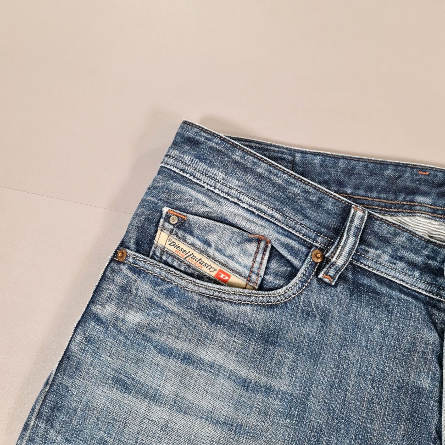 Diesel Diesel Jeans Blue Waykee Regular Straight Distressed Denim W34 L34 Button Fly 5-Pocket Mens Size US 34 / EU 50 - 3 Thumbnail