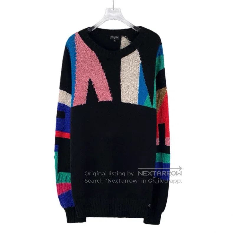 Chanel Chanel Egypt Series Black Geometric Pattern jacquard Cashm Size US M / EU 48-50 / 2 - 1 Thumbnail