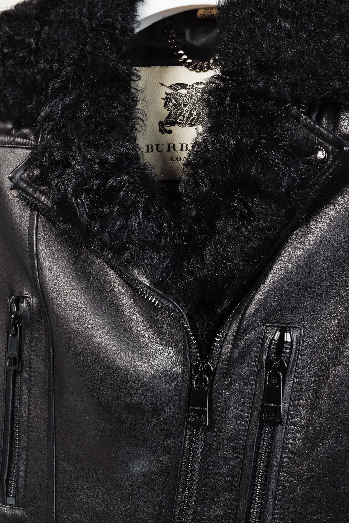 Burberry Burberry Oatshire Shearling Quilted Leather Moto Jacket Size S / US 4 / IT 40 - 9 Thumbnail