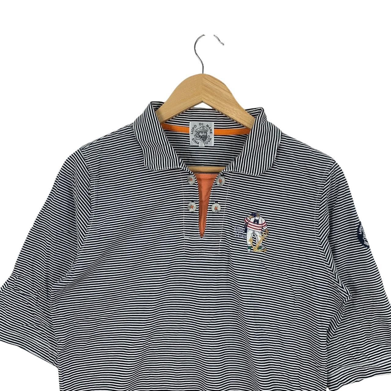 Vintage Vintage LUPO DI MARE Sina Cova Striped Polo Tee Shirt Size US M / EU 48-50 / 2 - 2 Thumbnail