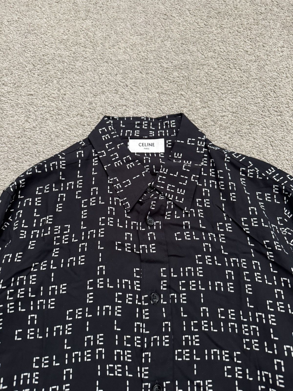 Celine FW22 Celine Hedi Slimane Analog Logo Monogram Button Shirt Size US S / EU 44-46 / 1 - 2 Thumbnail