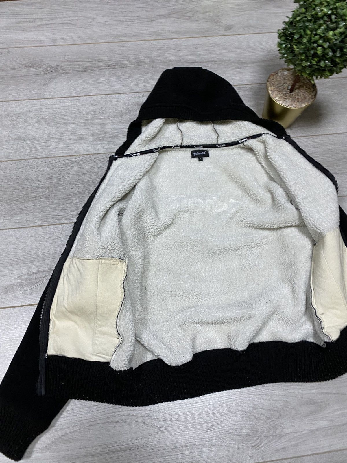Schott Schott fleece zip big logo vintage hoodie jacket Size US L / EU 52-54 / 3 - 9 Thumbnail