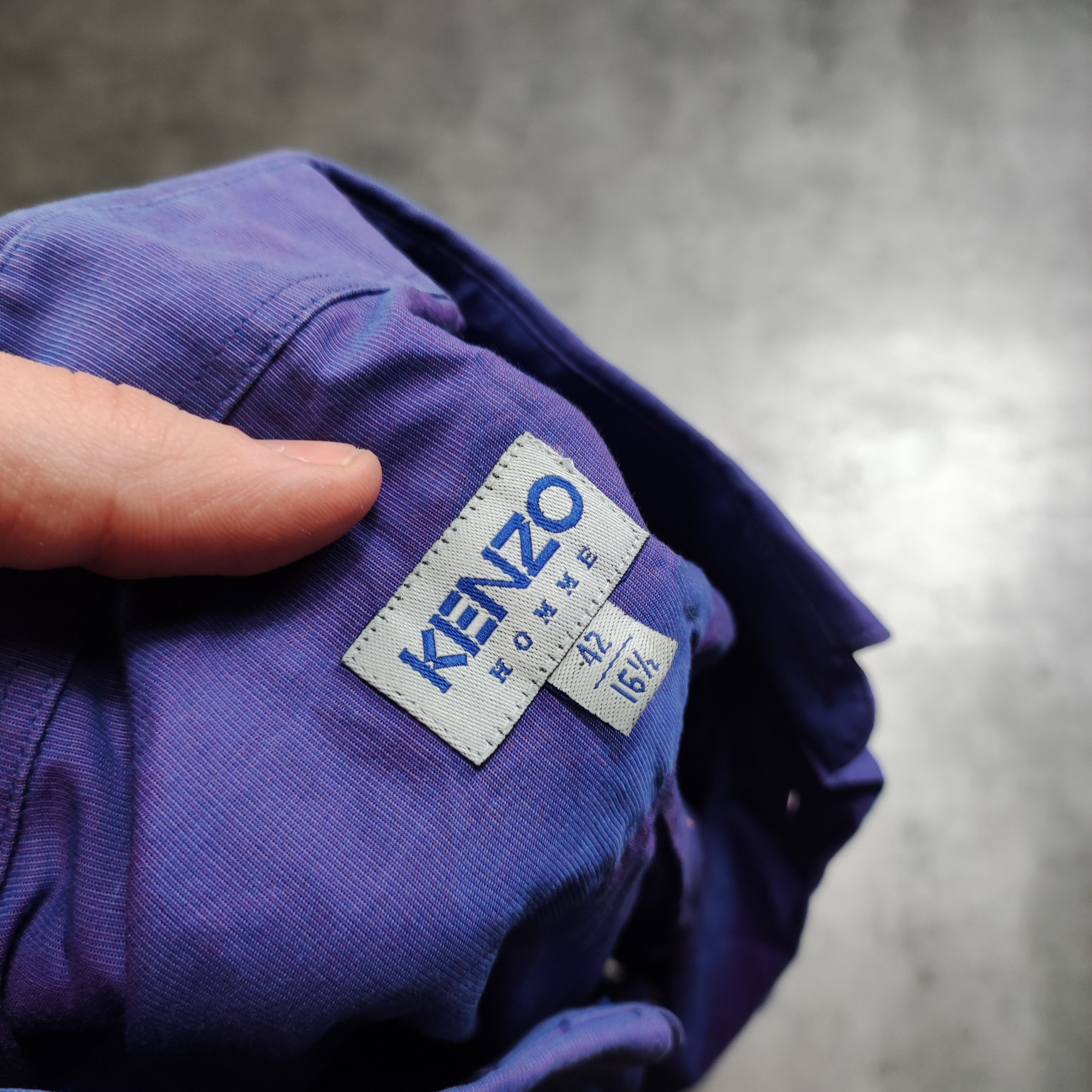 Kenzo RARE Kenzo Paris Homme Purple Sleeve Logo Shirt Size US L / EU 52-54 / 3 - 6 Thumbnail