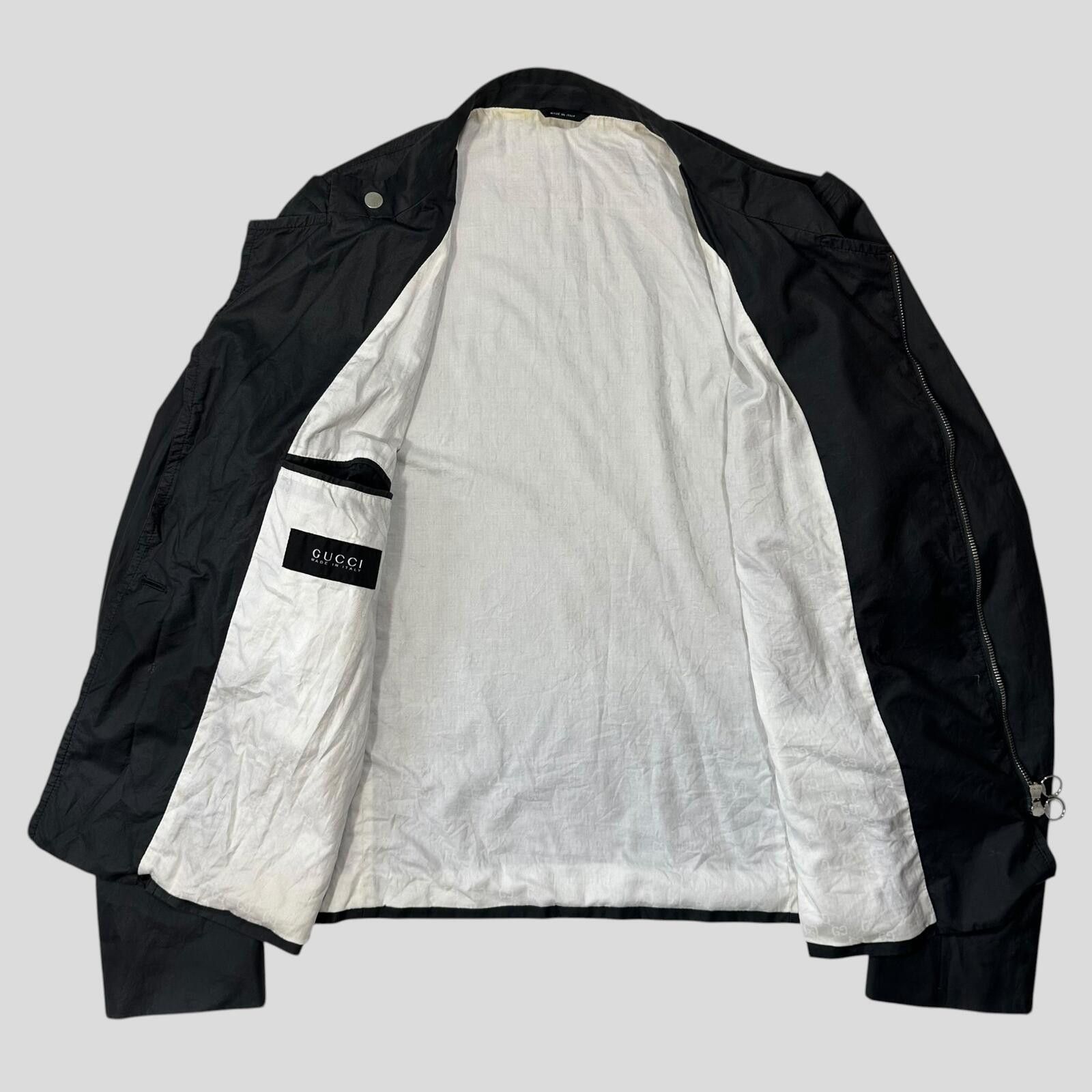 Gucci Gucci 2009 Grey Asymetrical Co-poly Biker Jacket - IT50 (M) Size US M / EU 48-50 / 2 - 6 Thumbnail
