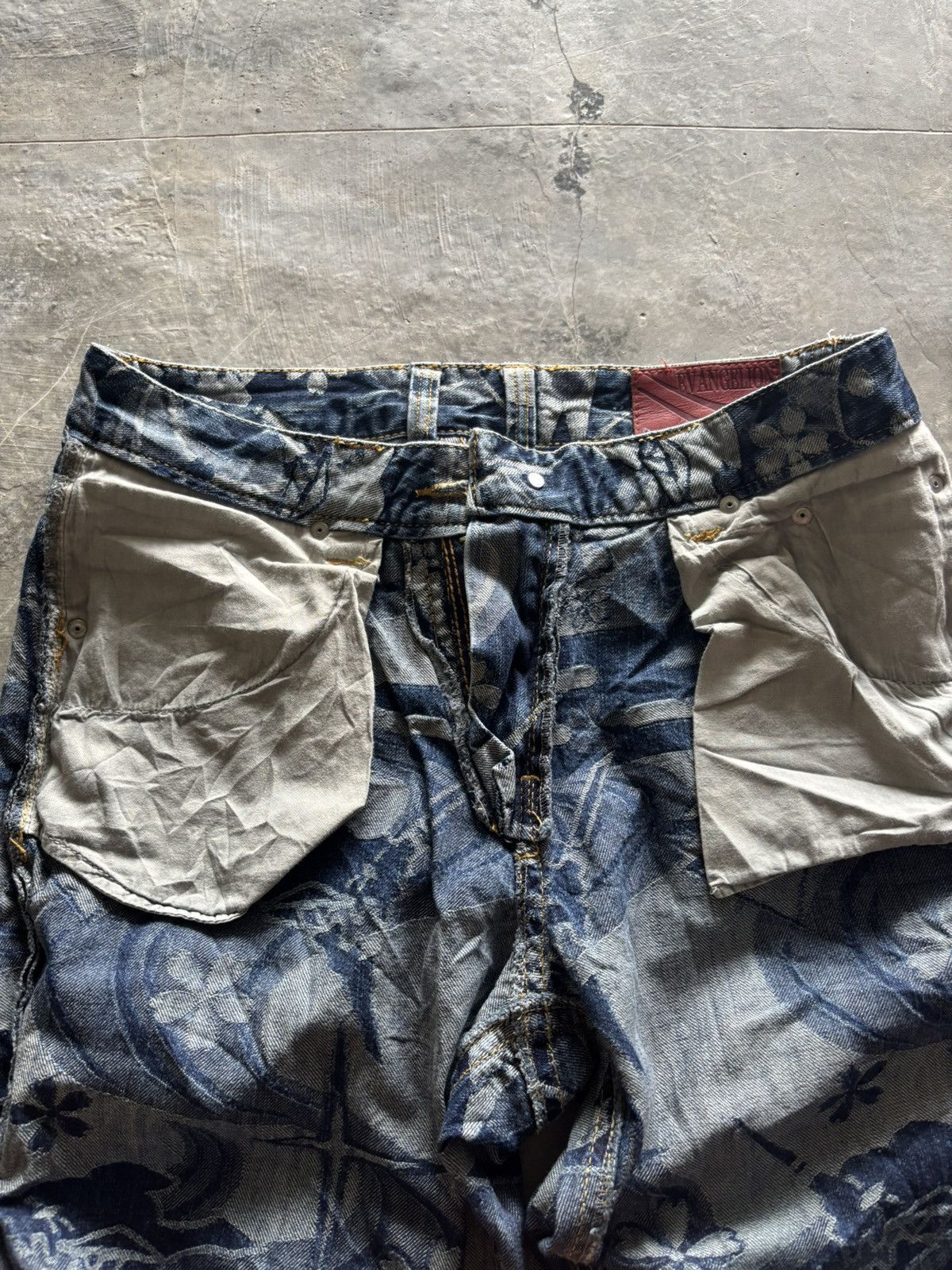Japanese Brand SUPER RARE EVANGELION X NISHIKI JEANS ALL OVER EMBROIDERY Size US 32 / EU 48 - 11 Thumbnail