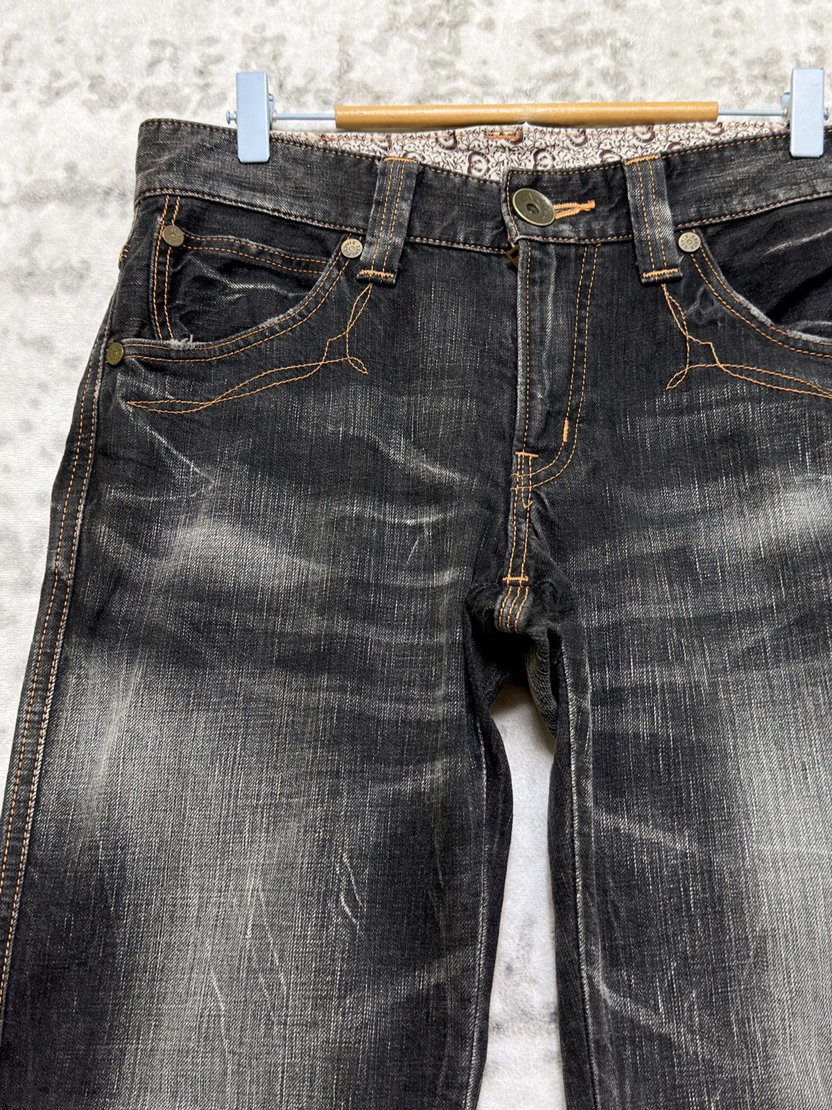 Edwin Vintage Edwin 503 Blue Trip Mud Wash Straight Y2K Denim Size US 31 - 4 Thumbnail