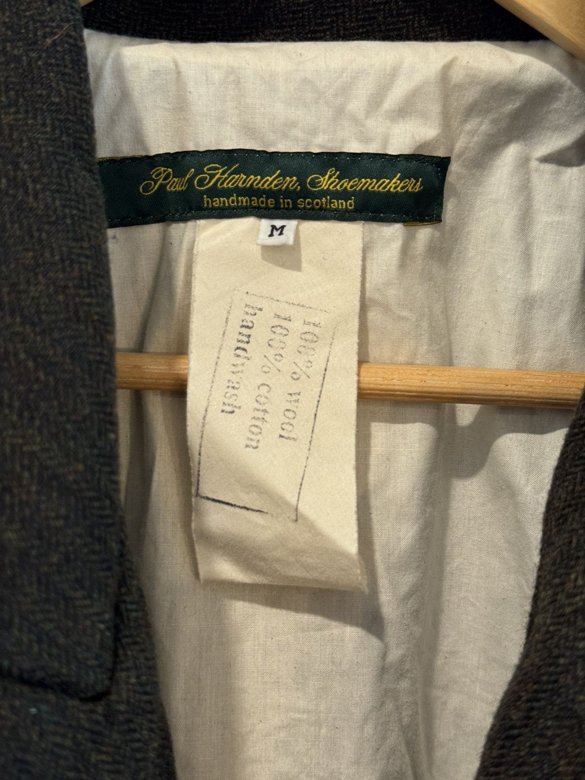 Paul Harnden Shoemakers Brown Herringbone Long Coat Size US M / EU 48-50 / 2 - 5 Thumbnail
