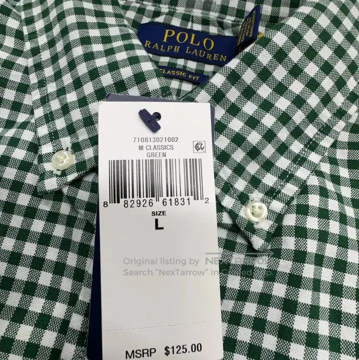 Polo Ralph Lauren Polo Ralph Lauren Men's Classic Check Oxford Shirt. Size US L / EU 52-54 / 3 - 5 Thumbnail