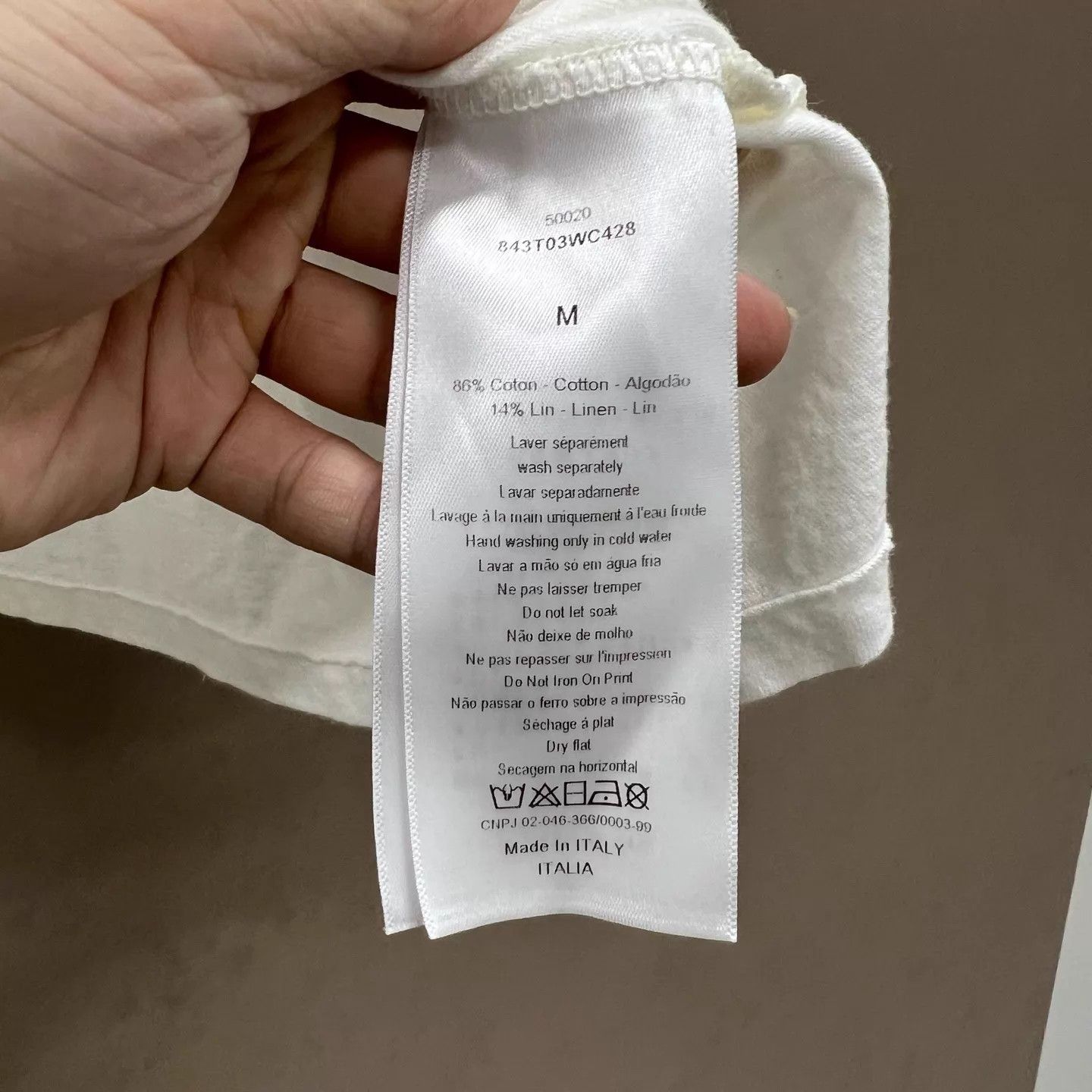 Dior DIOR 95 New White Logo S/S Tee M Size M / US 6-8 / IT 42-44 - 4 Thumbnail