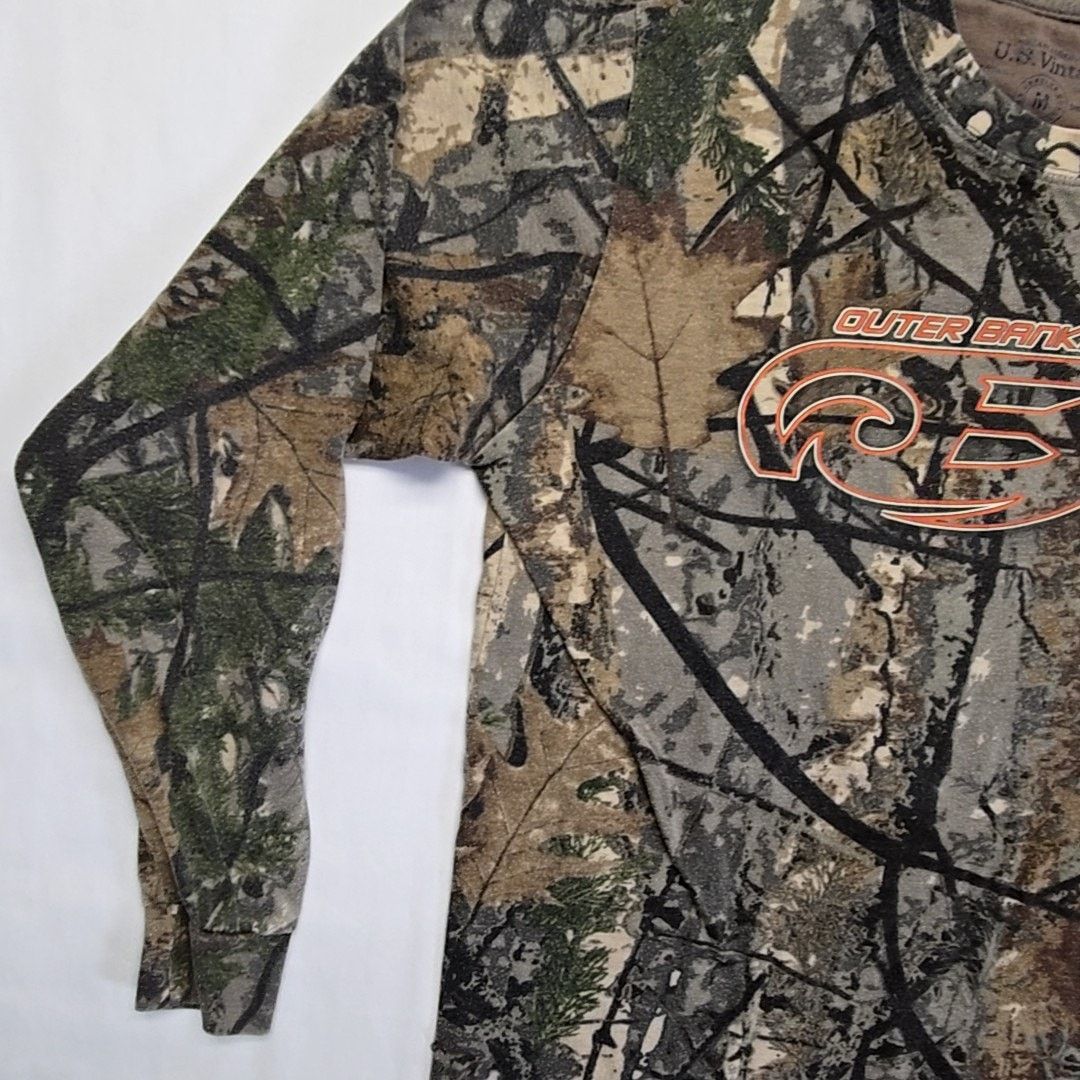 Other Y2K Camo Long Sleeve Shirt Outer Banks North Carolina Tee M Size US M / EU 48-50 / 2 - 5 Thumbnail