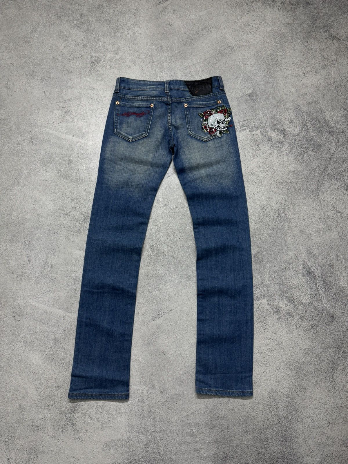Ed Hardy Vintage Y2k Ed Hardy Skull ☠️ Denim Jeans 00’s Size 27" / US 4 / IT 40 - 1 Thumbnail