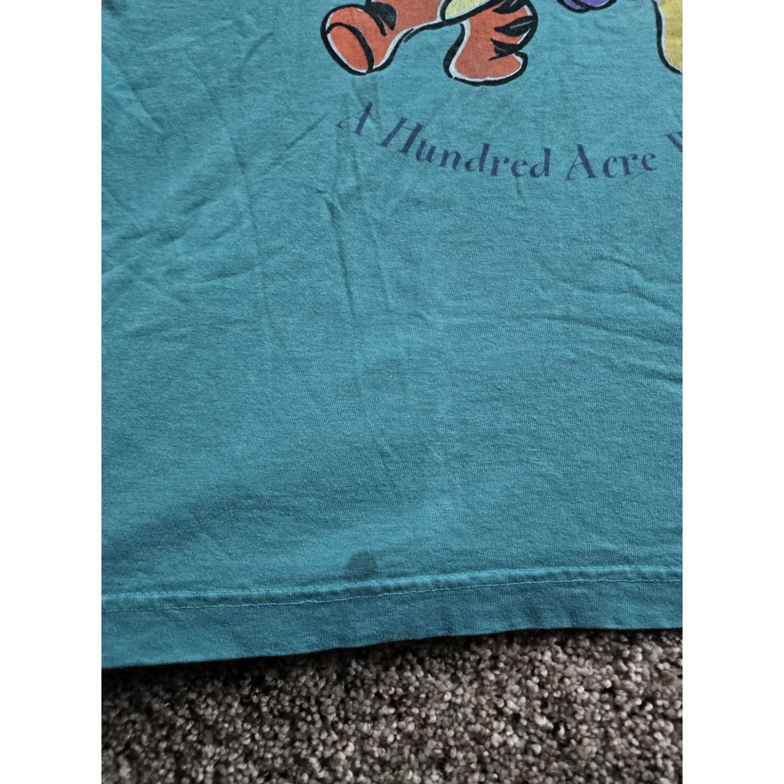 Disney VINTAGE Disney Winnie The Pooh T Shirt 3XL Mens Teal Blue Short Sleeve Tigger 90s Shirt Mens 90s Cartoon Classic Disney Size US XXL / EU 58 / 5 - 3 Thumbnail