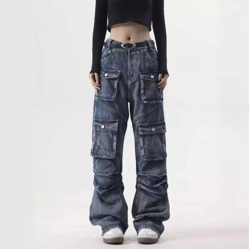 Japanese Brand × Jean Retro loose wide leg pocket jeans Size US 32 / EU 48 - 1 Thumbnail