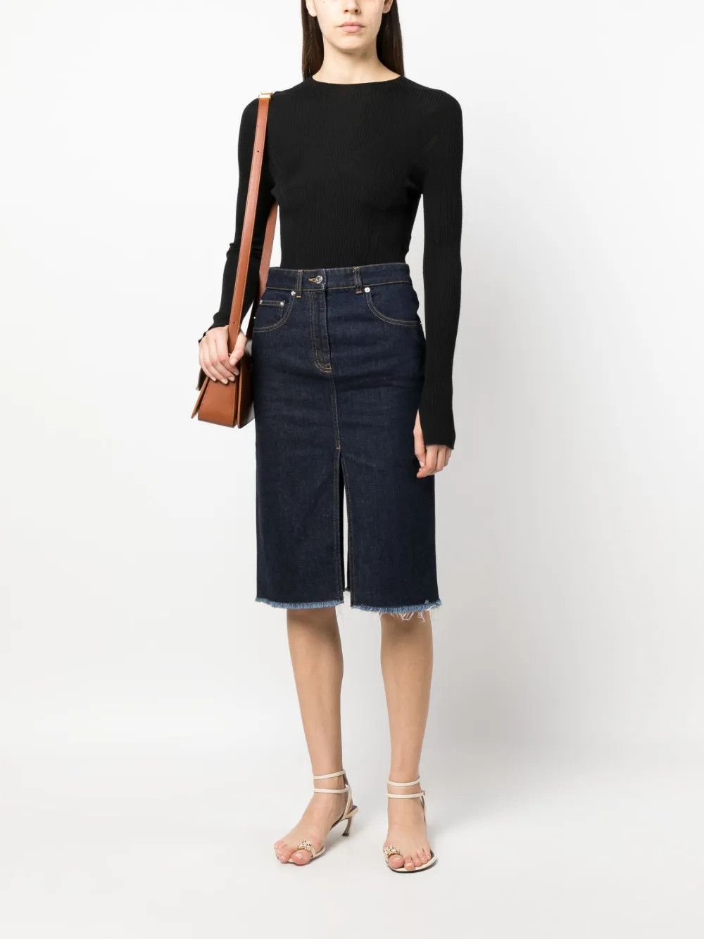 Lanvin o1y0326 Crewneck Sweater in Black Size S / US 4 / IT 40 - 2 Thumbnail