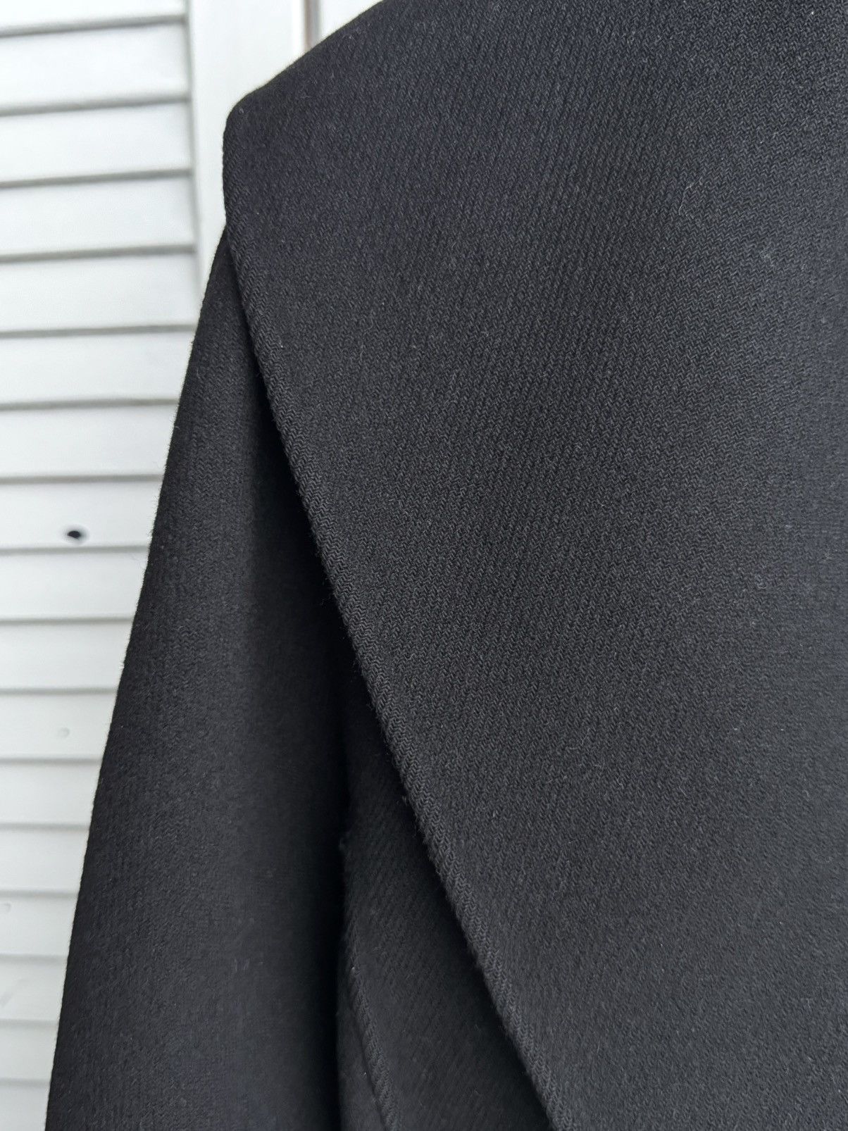 Max Mara S Max Mara Messi Cucito a Mano Wool Coat Black Belted Italy Size XS / US 0-2 / IT 36-38 - 12 Thumbnail