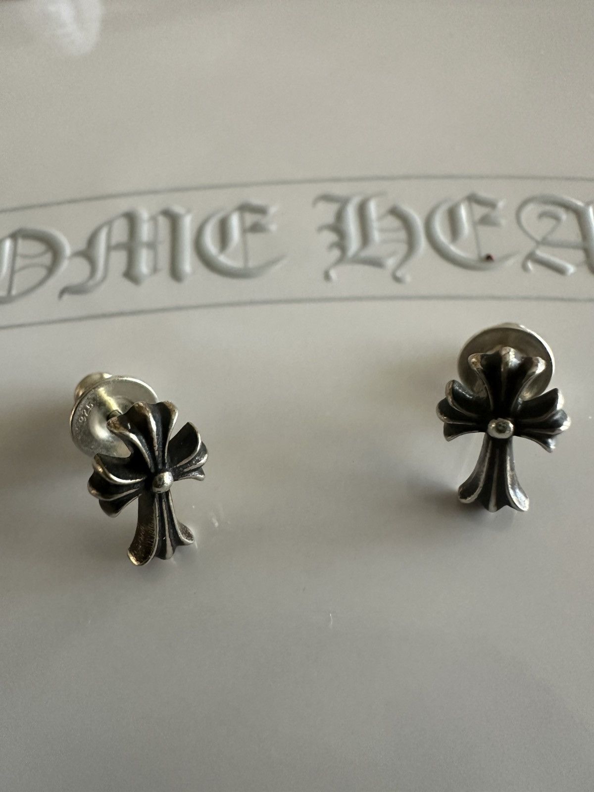 Chrome Hearts Pair of Chrome Hearts Cross Stud Earrings Size ONE SIZE - 20 Thumbnail