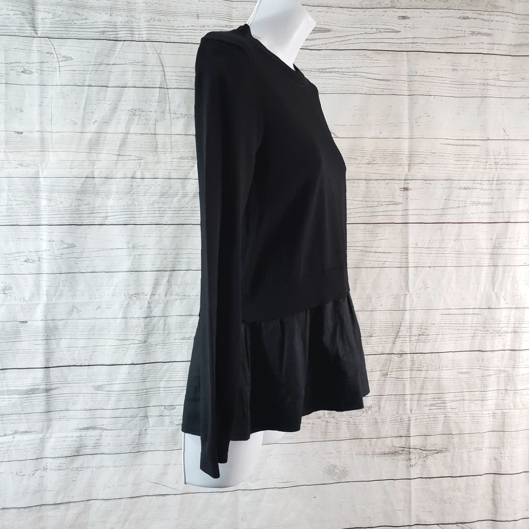 Vintage Cable Melbourne Womens Knit Top XS Black Long Sleeve Blouse Knit Casual Womens XS Black Size XS / US 0-2 / IT 36-38 - 2 Thumbnail