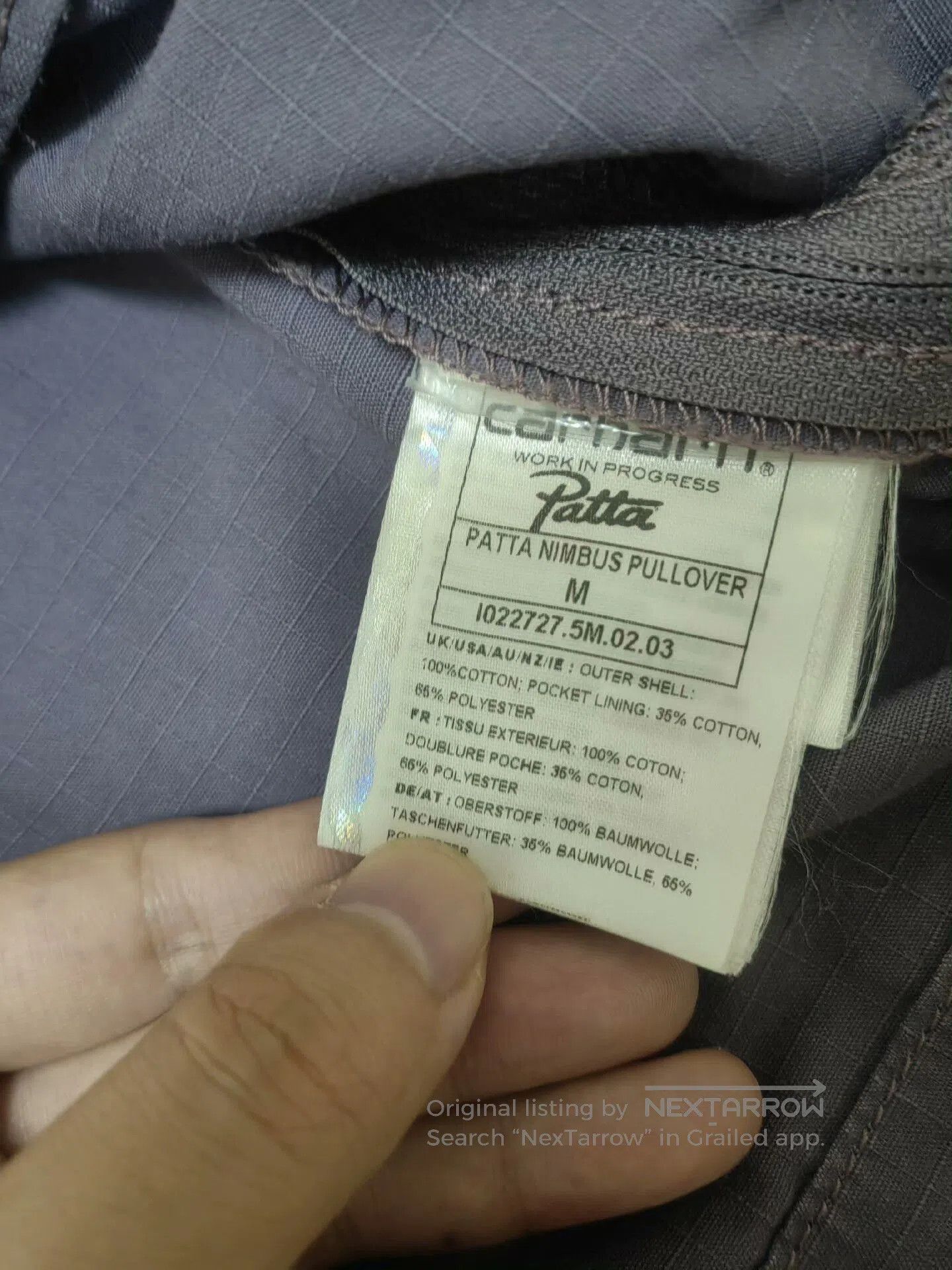Patta patta x carhartt nimbus pullover jacket. Size US M / EU 48-50 / 2 - 3 Thumbnail