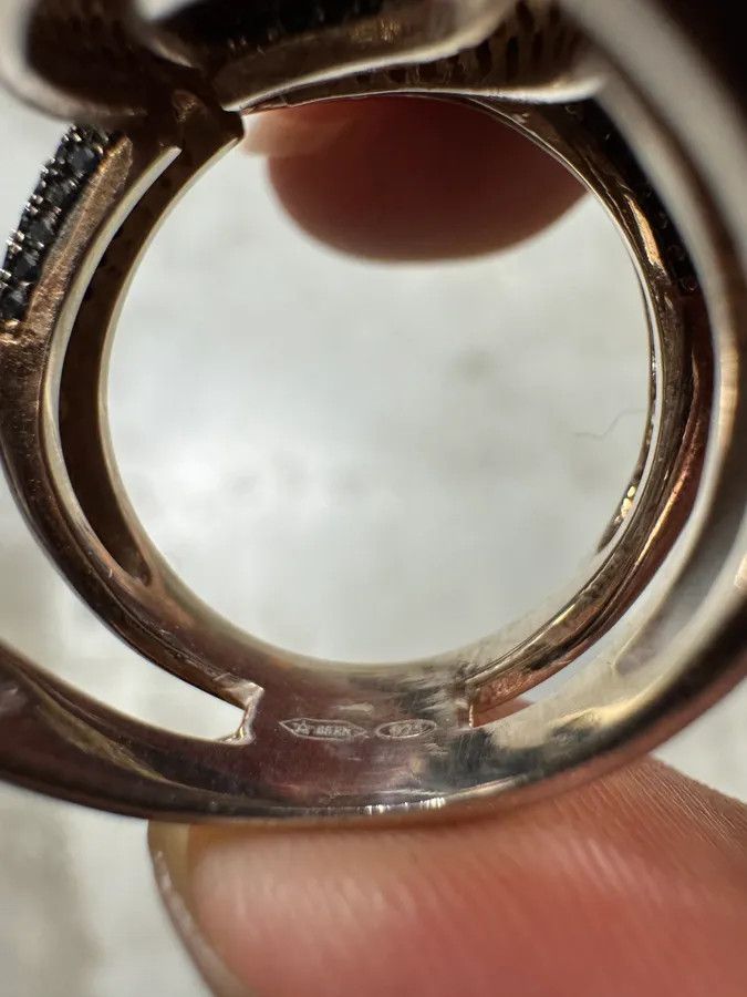 Designer × Roberto Cavalli × Vintage 2000s Snake Circle Silver 925 Ring Size ONE SIZE - 7 Thumbnail