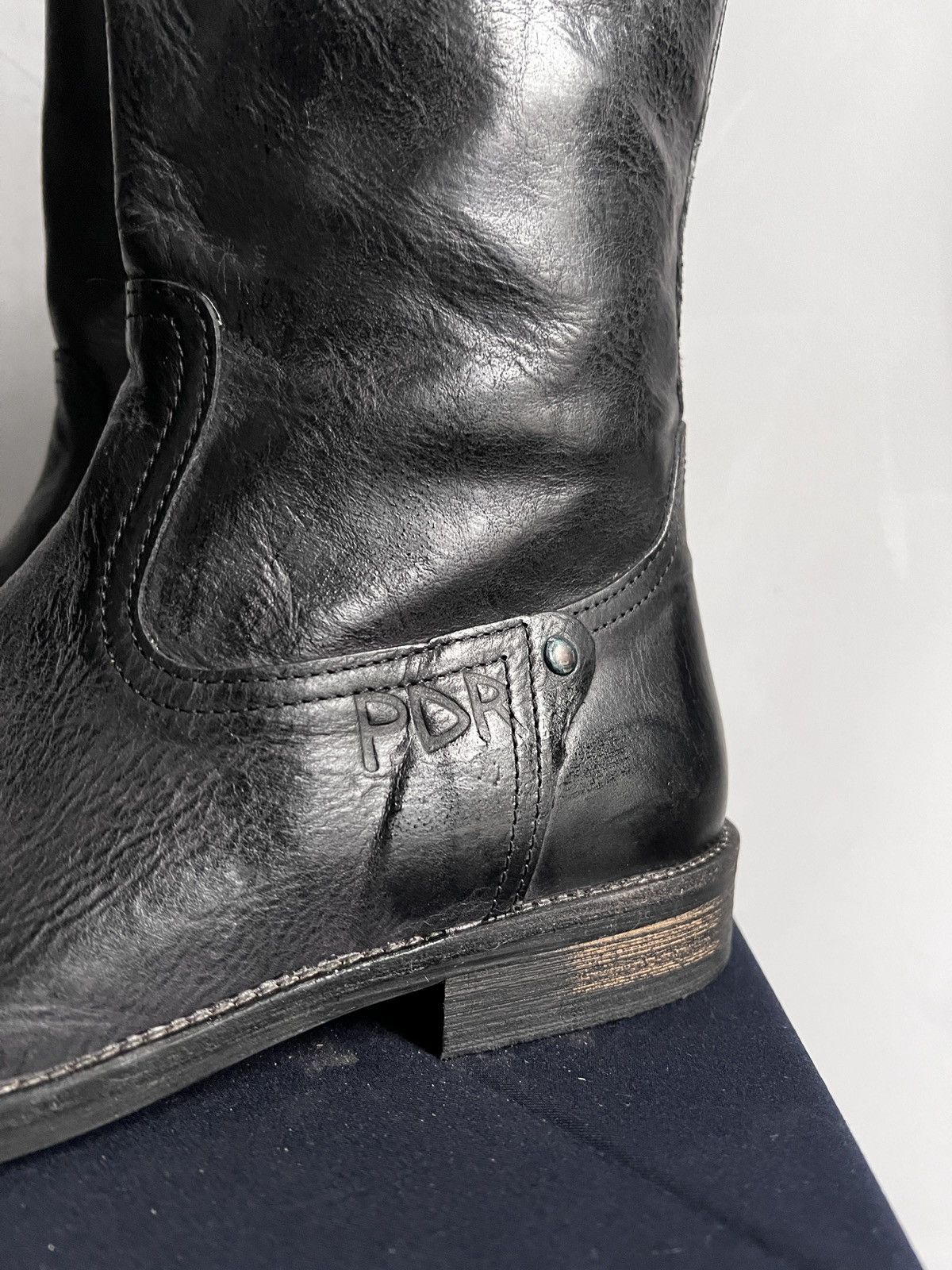 Hedi Slimane Black Buckled Leather Boots Heavy Punk guidi style artisan Size US 8.5 / EU 41-42 - 4 Thumbnail