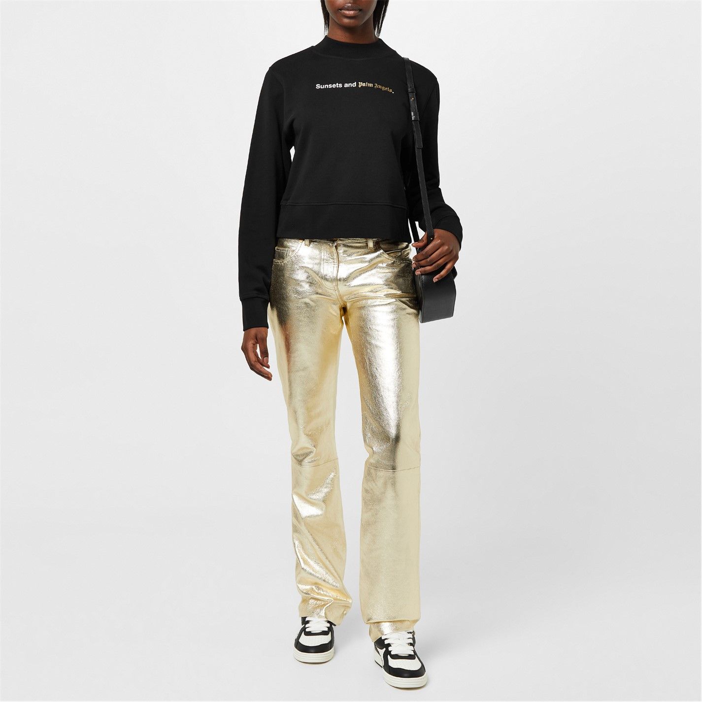 Palm Angels o1g2r1mq0325 Sunset Print Cotton Sweatshirt in Black Size XS / US 0-2 / IT 36-38 - 6 Thumbnail