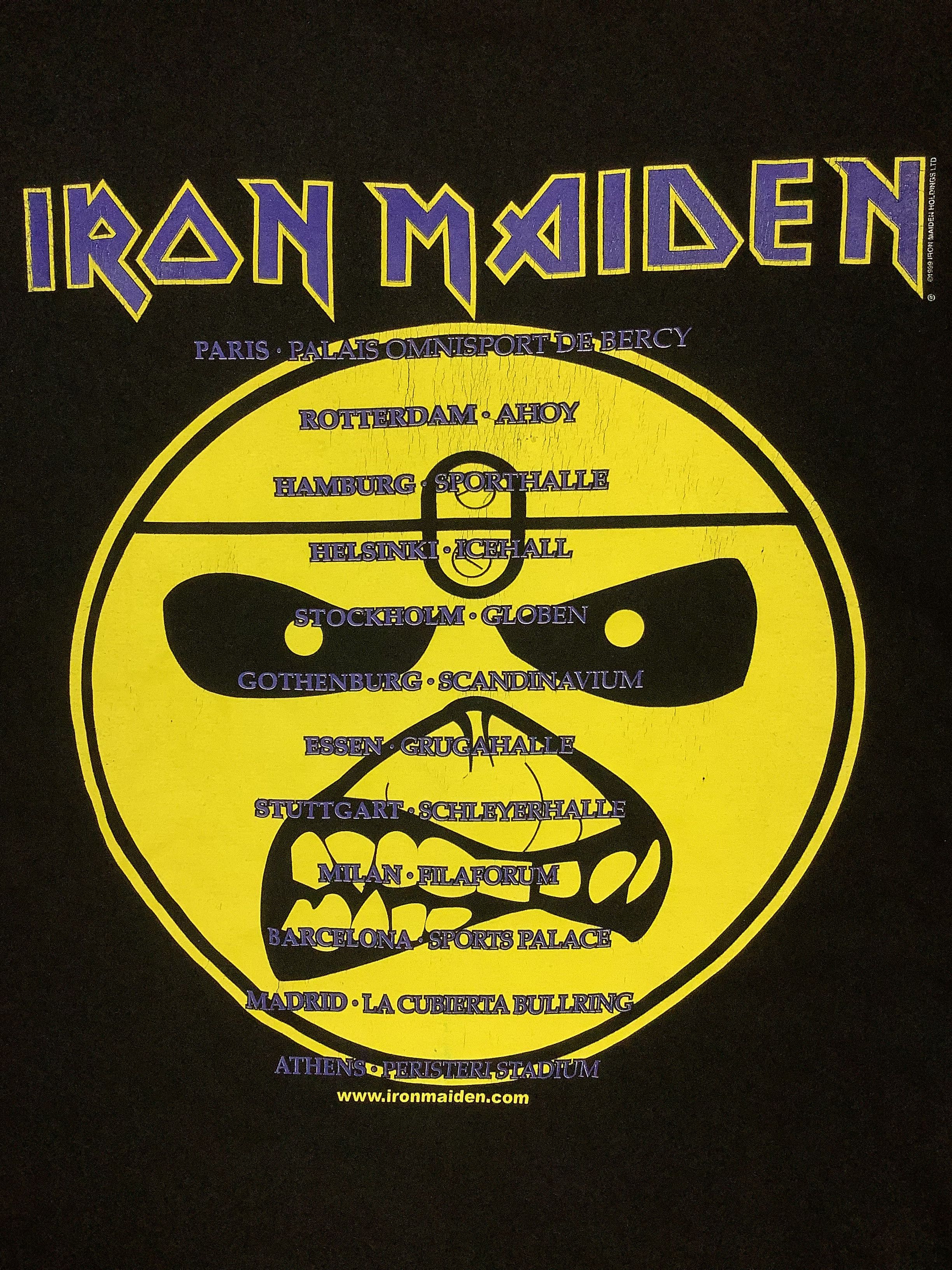 Band Tees × Iron Maiden × Vintage Vintage 1999 Iron Maiden Ed Hunter Europe tour tee Size US L / EU 52-54 / 3 - 6 Thumbnail