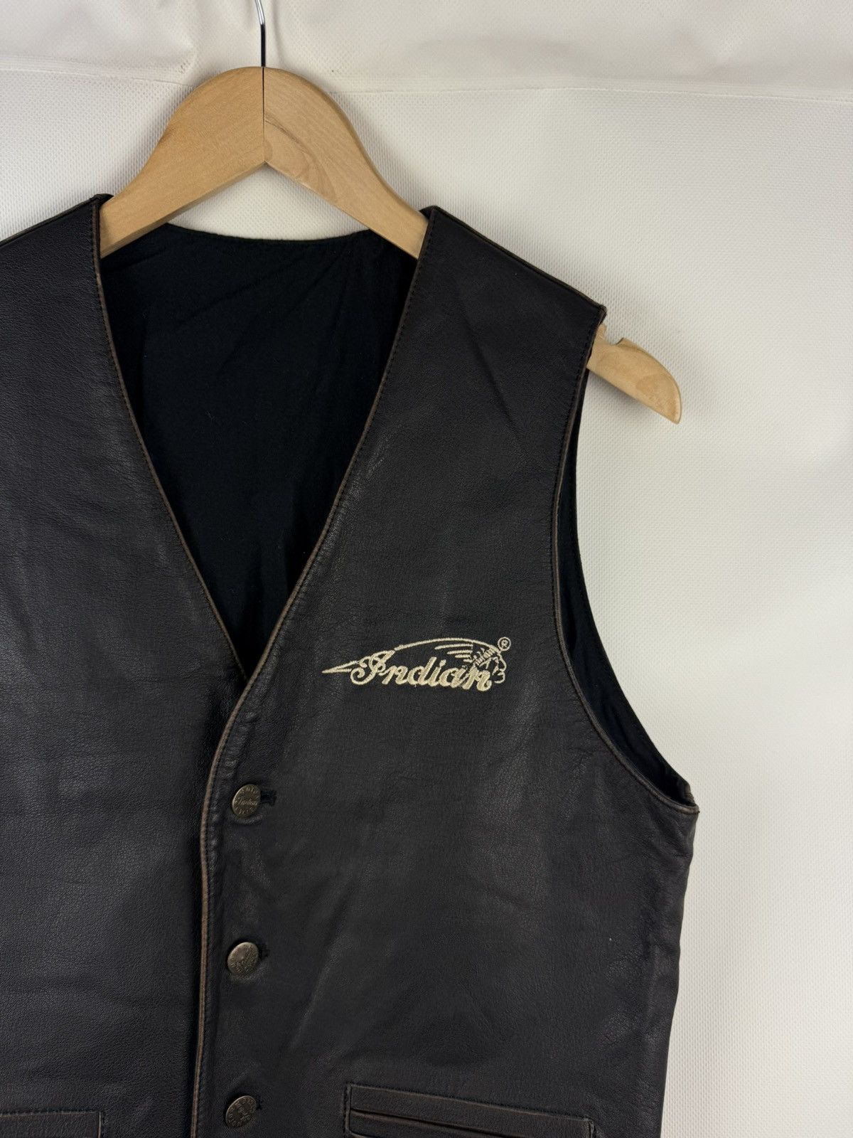 Indian Motorcycle Indian Motorcycle Vintage Men’s Leather Biker Vest Waistcoat Size US M / EU 48-50 / 2 - 5 Thumbnail