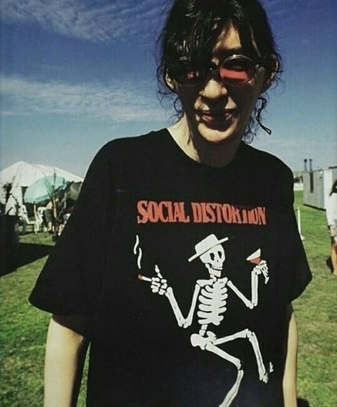 Band Tees Vintage 90s Social Distortion punk band Joey Ramones style Size US L / EU 52-54 / 3 - 7 Thumbnail