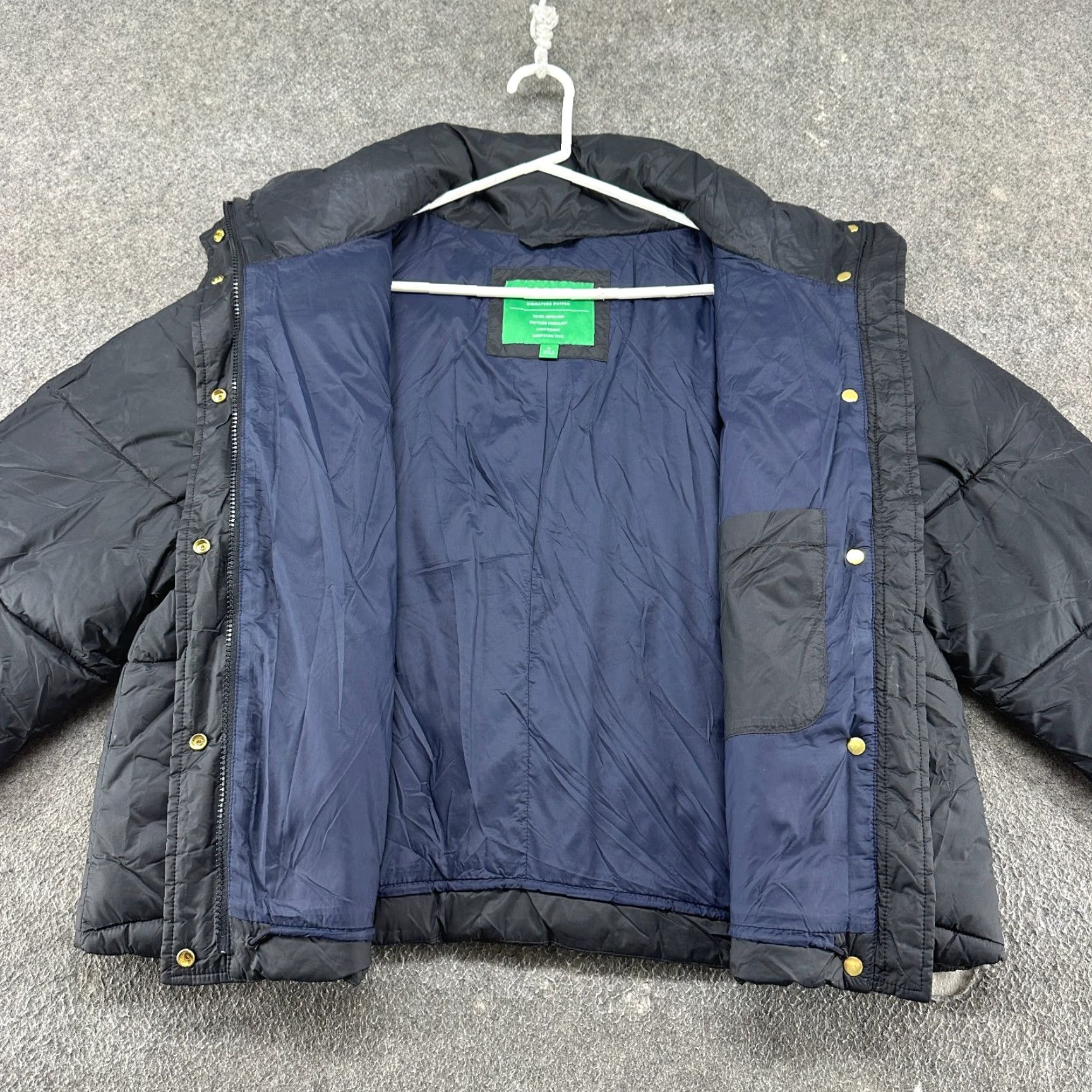 J.Crew J.CREW Puffer Jacket Womens XL Black Full Zip Sn ap Signature Preppy 90s Winter Casual Size XL / US 12-14 / IT 48-50 - 6 Thumbnail