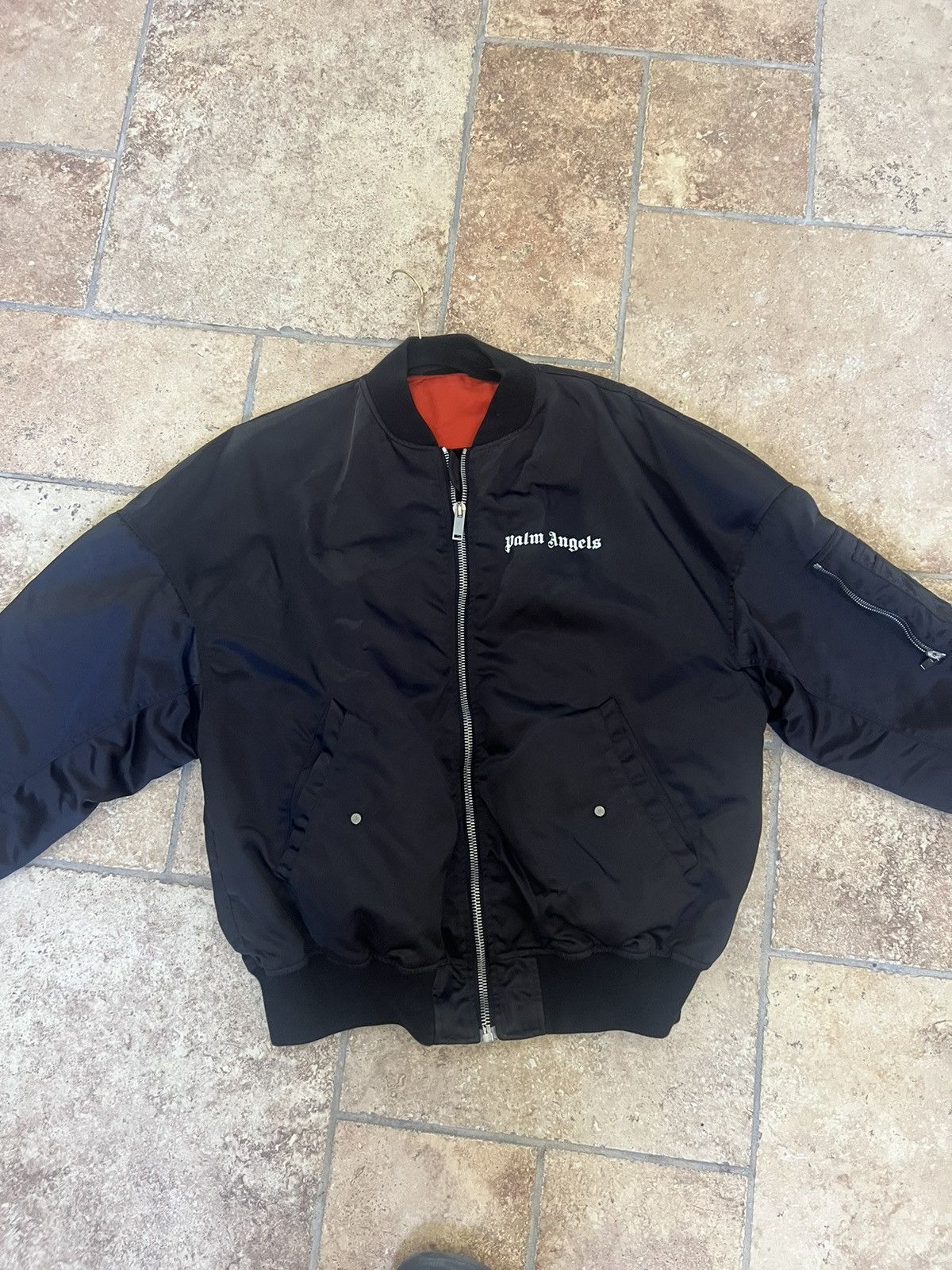 Palm Angels Palm Angels Black Bomber Jacket Size US L / EU 52-54 / 3 - 2 Thumbnail