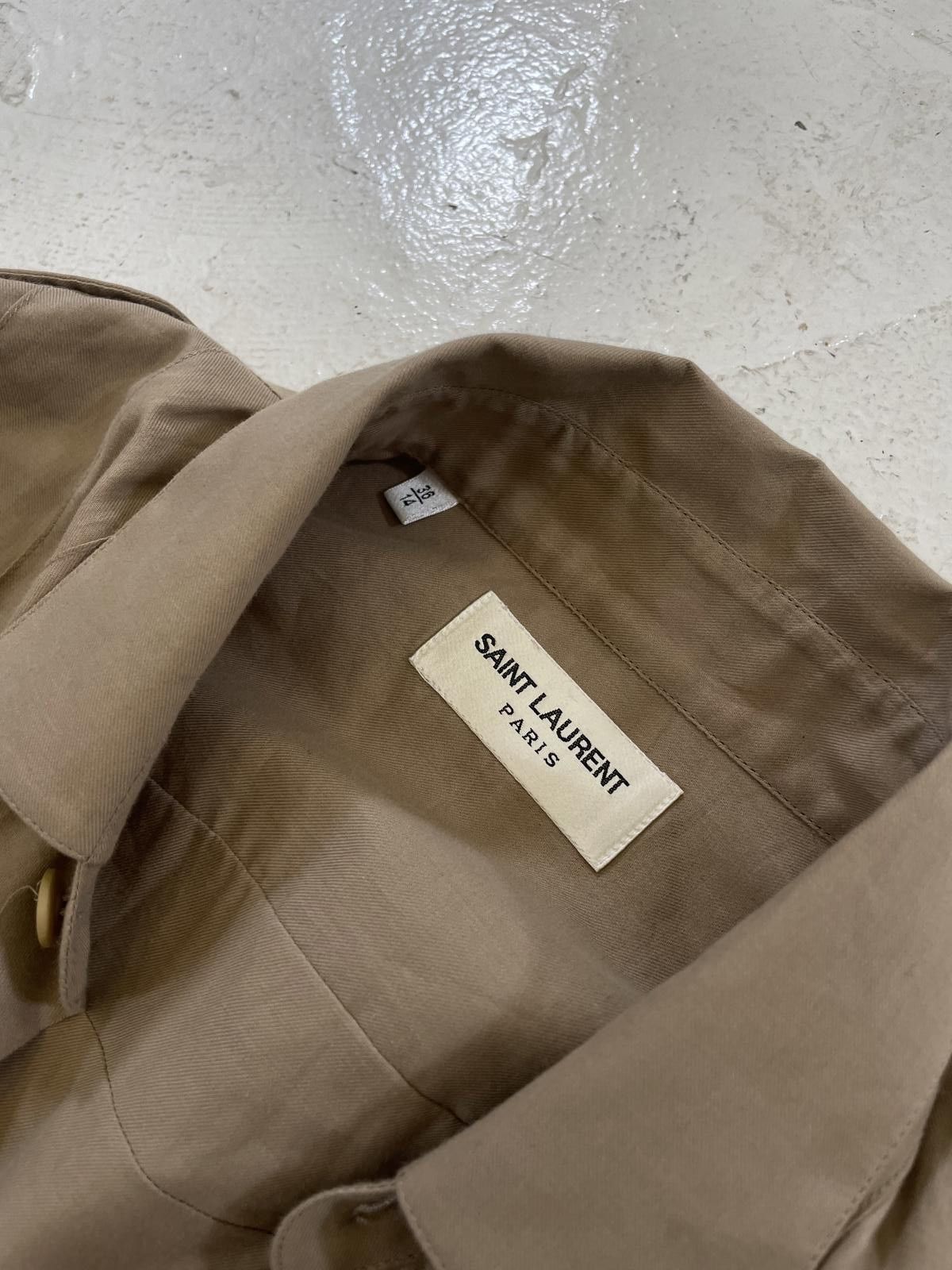 Saint Laurent Paris Saint Laurent tan button up Size US S / EU 44-46 / 1 - 2 Thumbnail